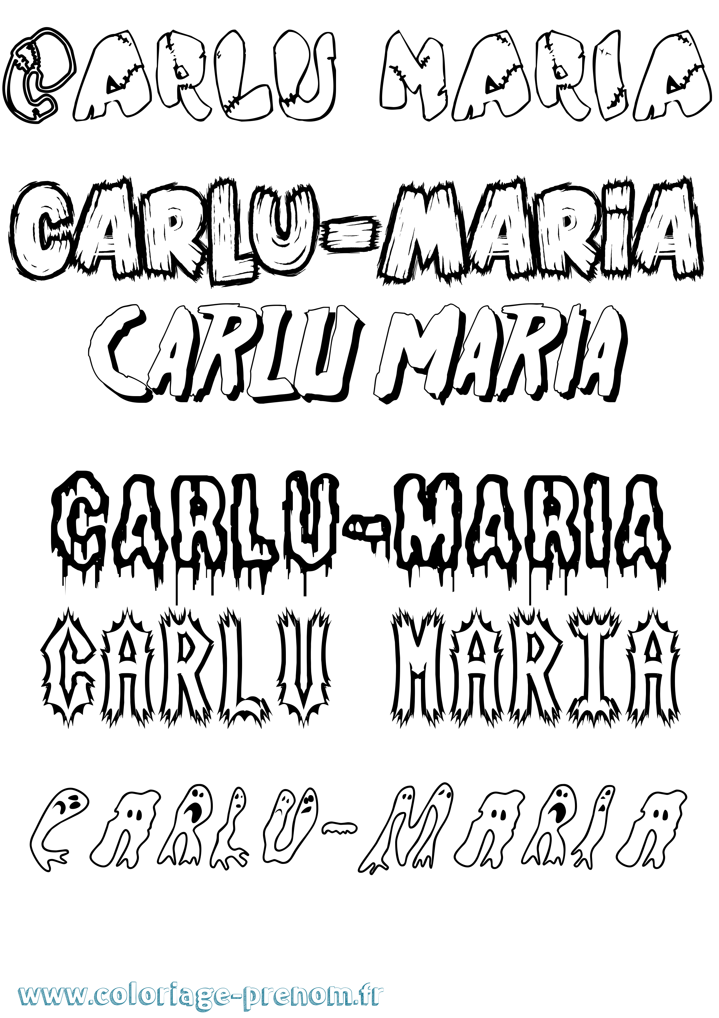 Coloriage Carlu-Maria Frisson Coloriage prénom Carlu-Maria Frisson