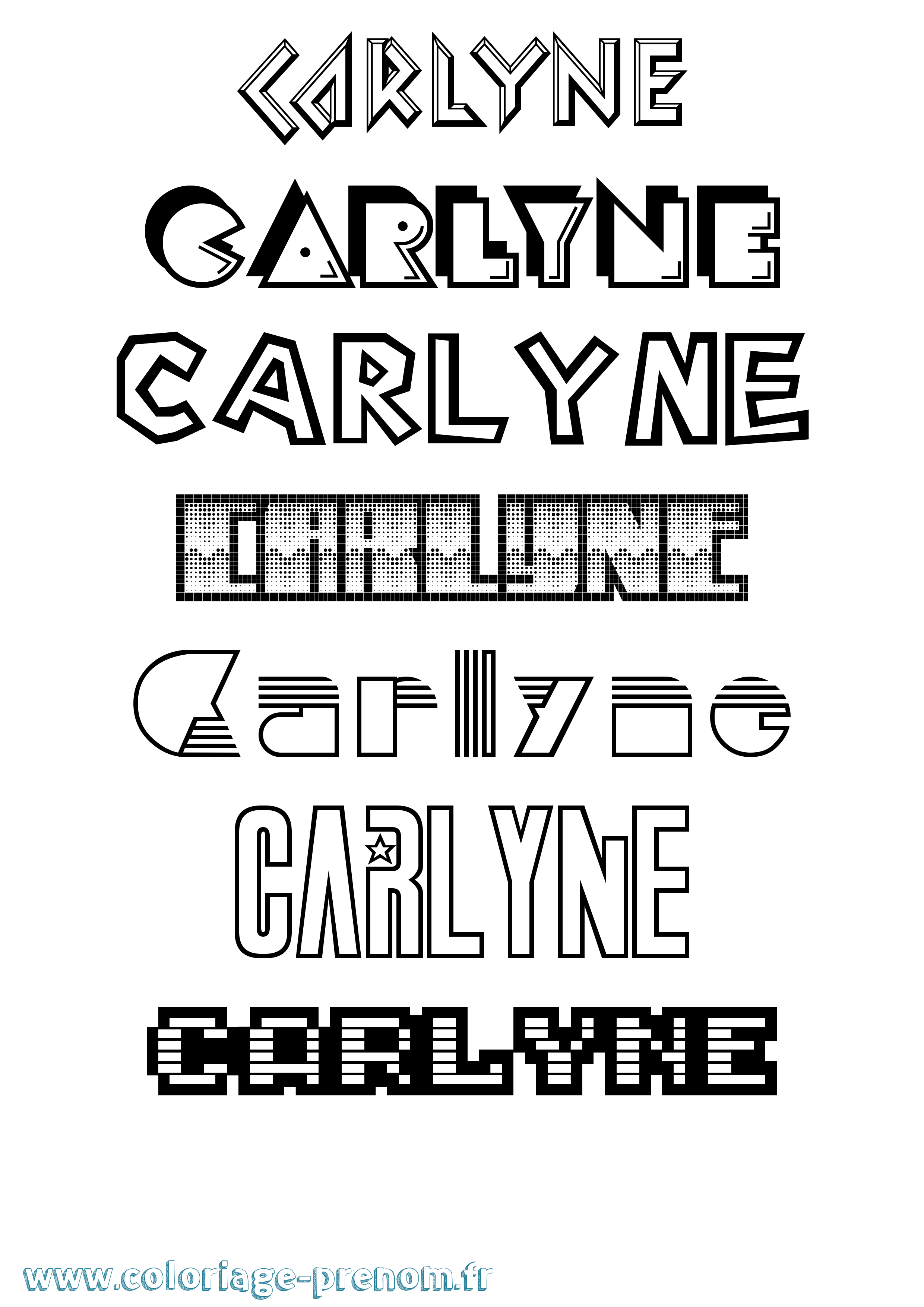 Coloriage Carlyne Jeux Vidéos Coloriage prénom Carlyne Jeux Vidéos