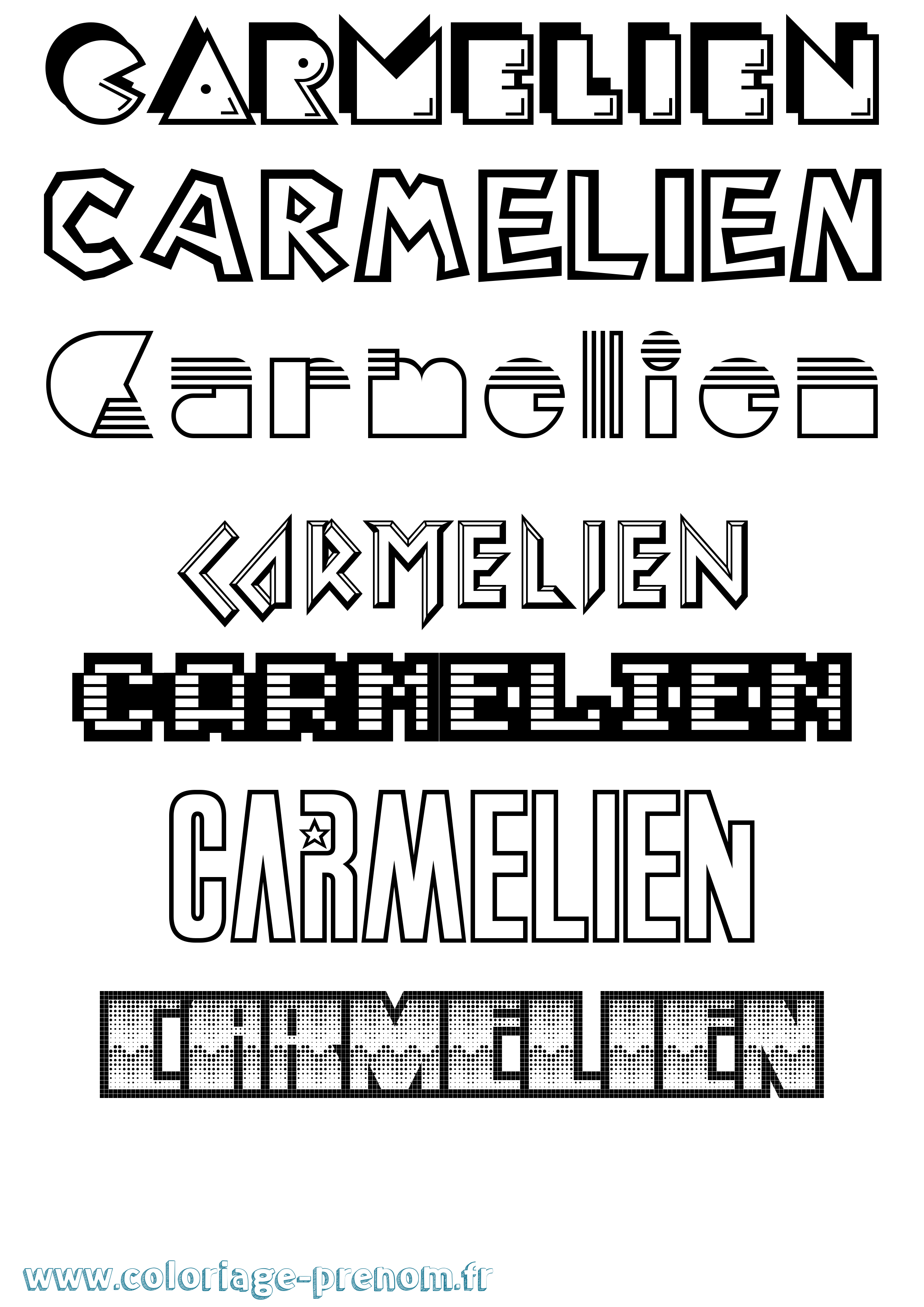 Coloriage Carmelien Jeux Vidéos Coloriage prénom Carmelien Jeux Vidéos