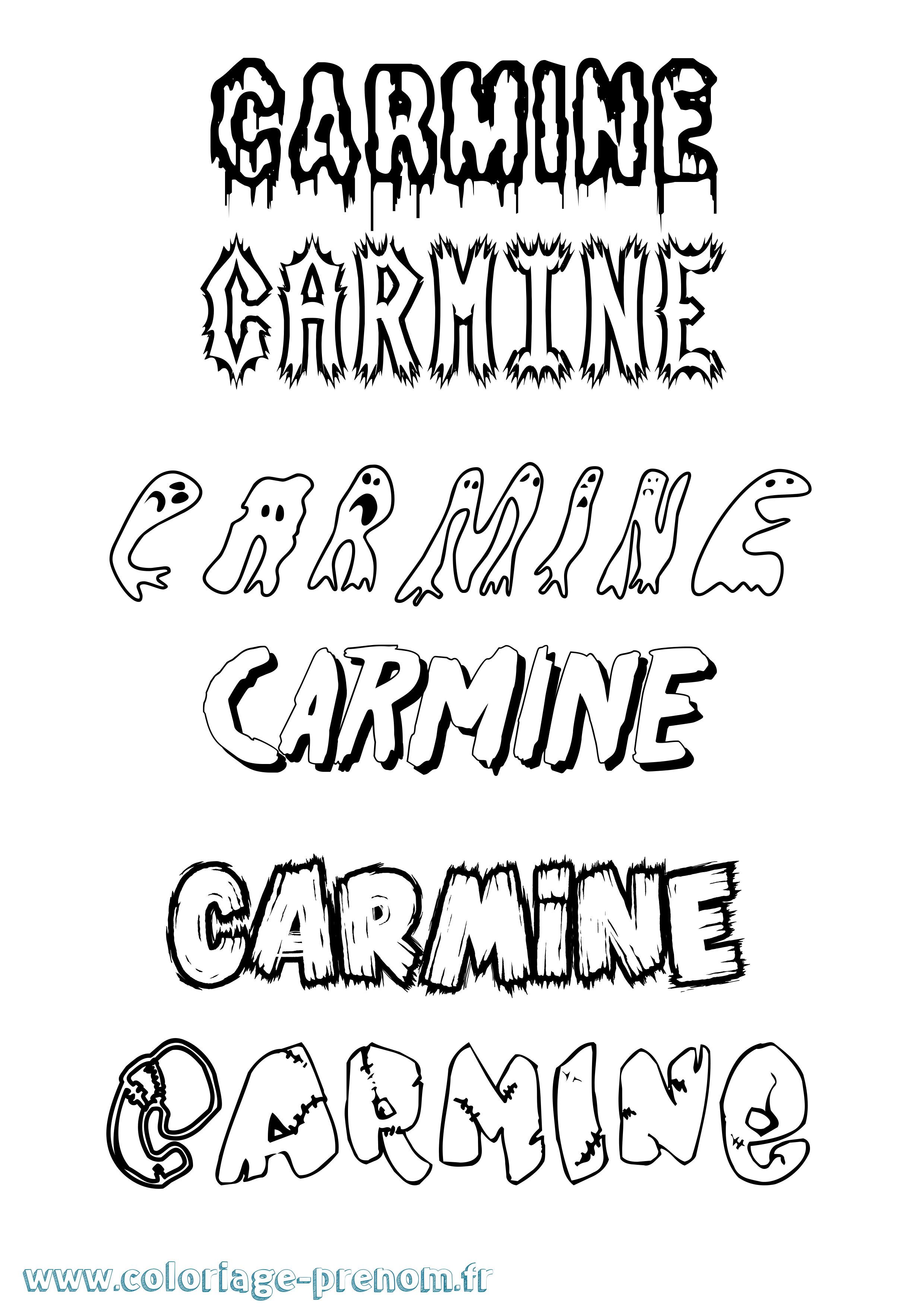 Coloriage Carmine Frisson Coloriage prénom Carmine Frisson