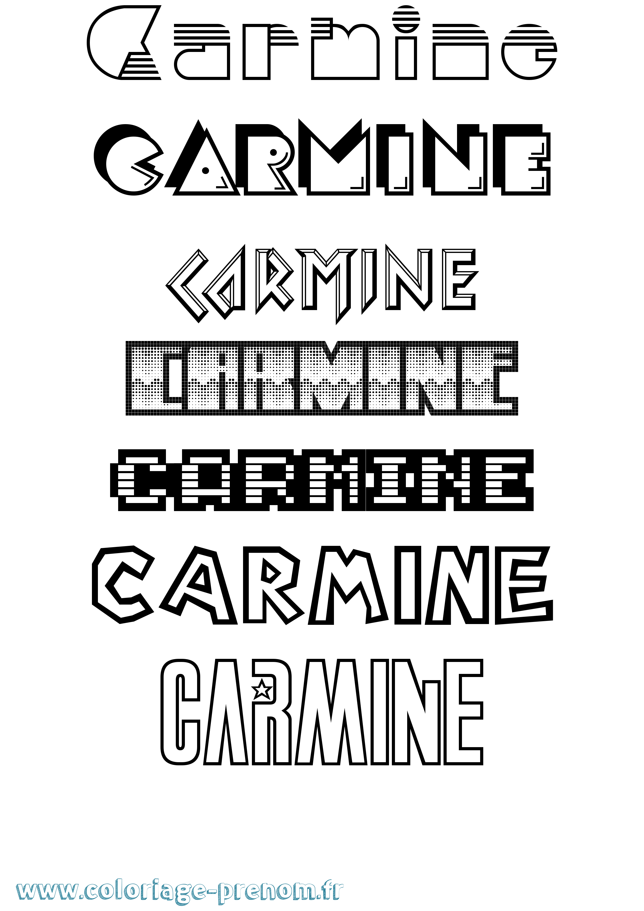 Coloriage Carmine Jeux Vidéos Coloriage prénom Carmine Jeux Vidéos