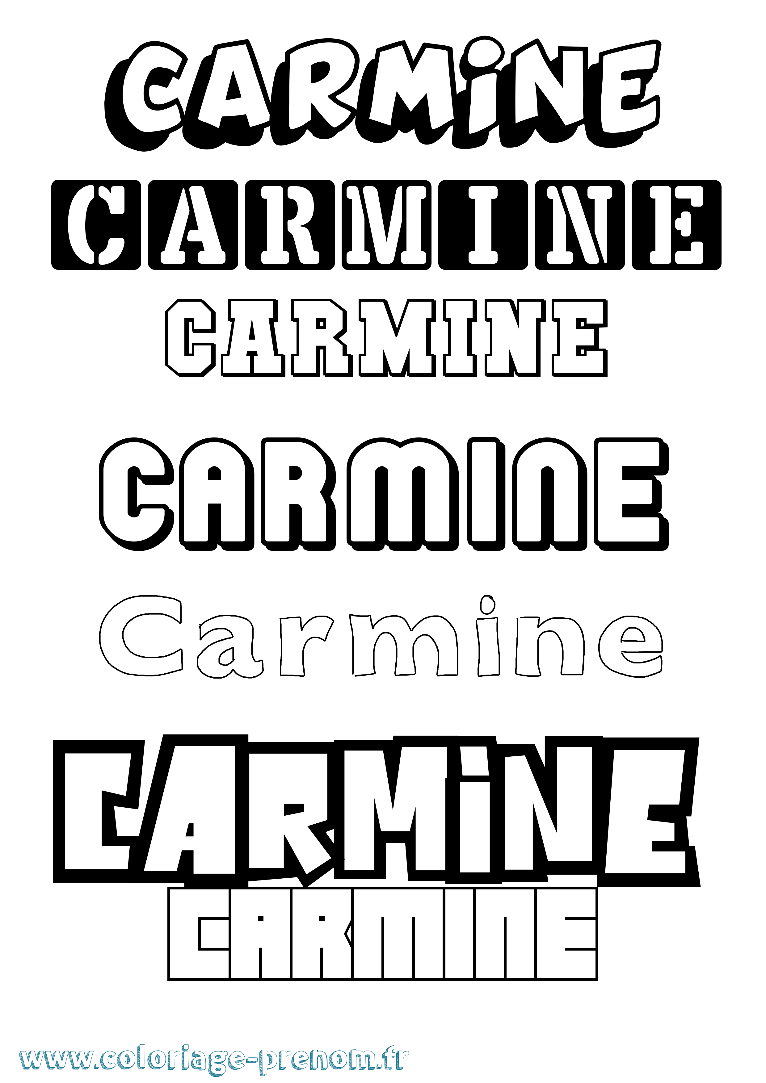 Coloriage Carmine Simple Coloriage prénom Carmine Simple