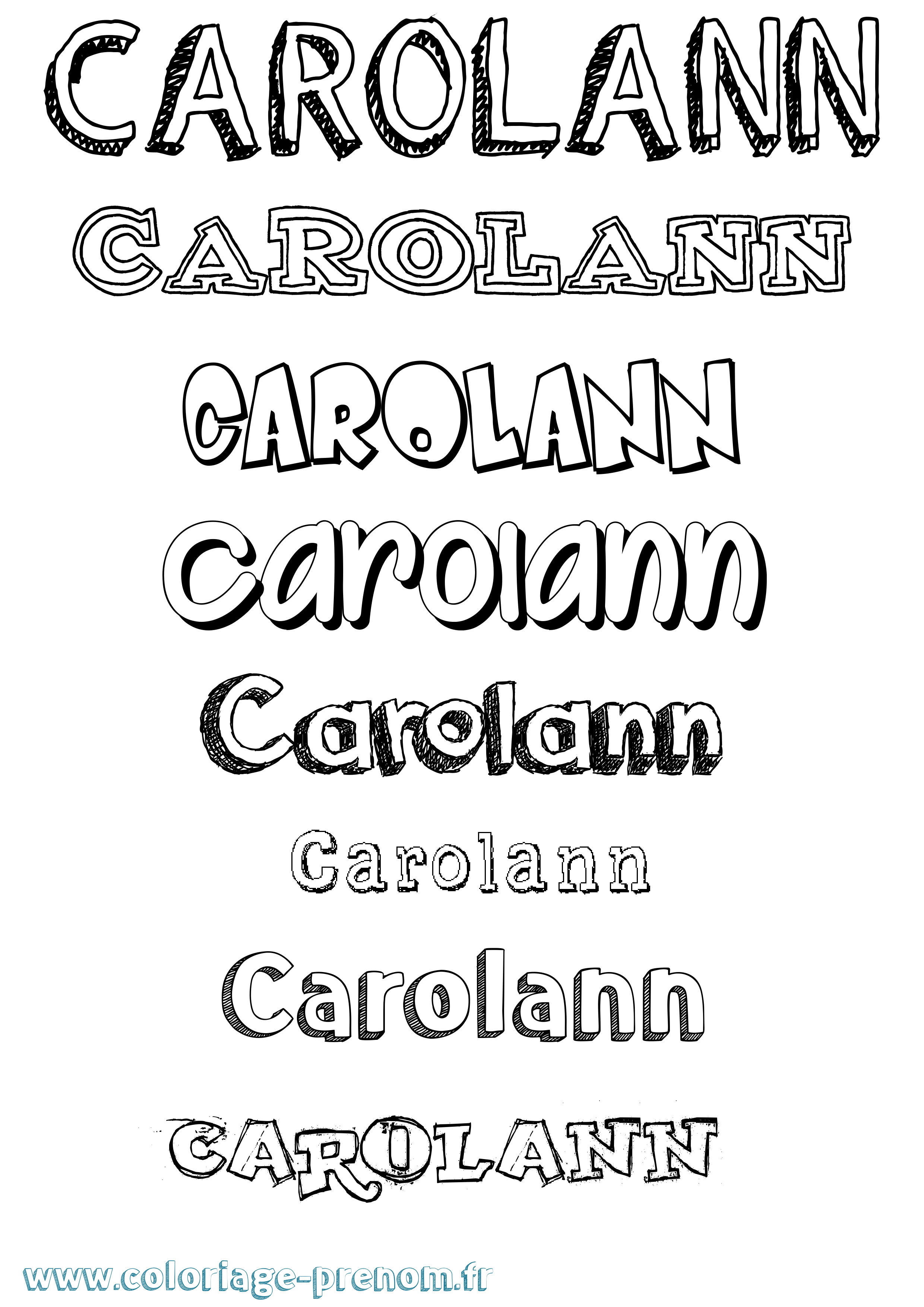 Coloriage Carolann Dessiné Coloriage prénom Carolann Dessiné