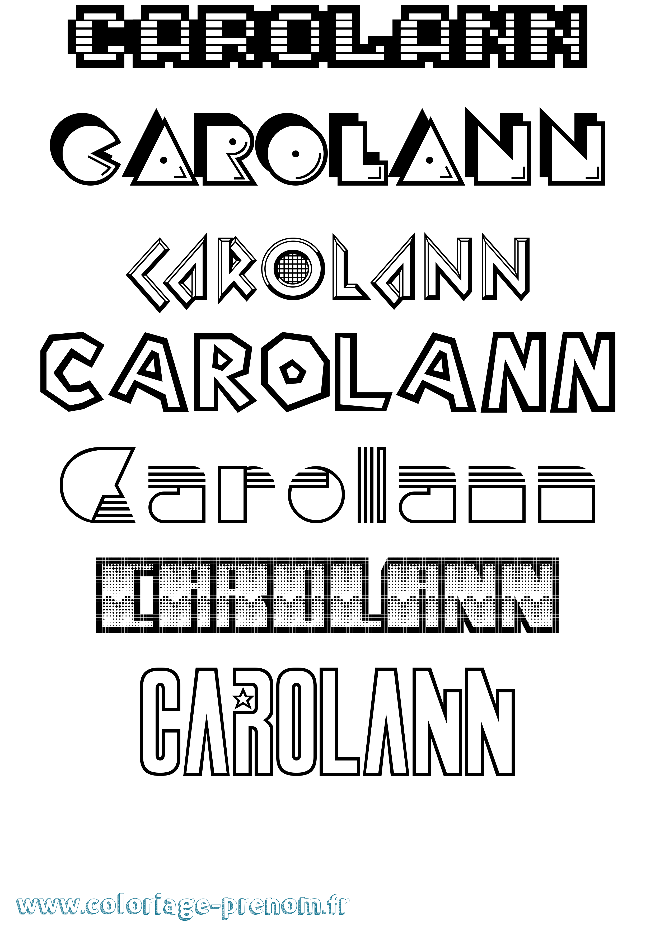 Coloriage Carolann Jeux Vidéos Coloriage prénom Carolann Jeux Vidéos