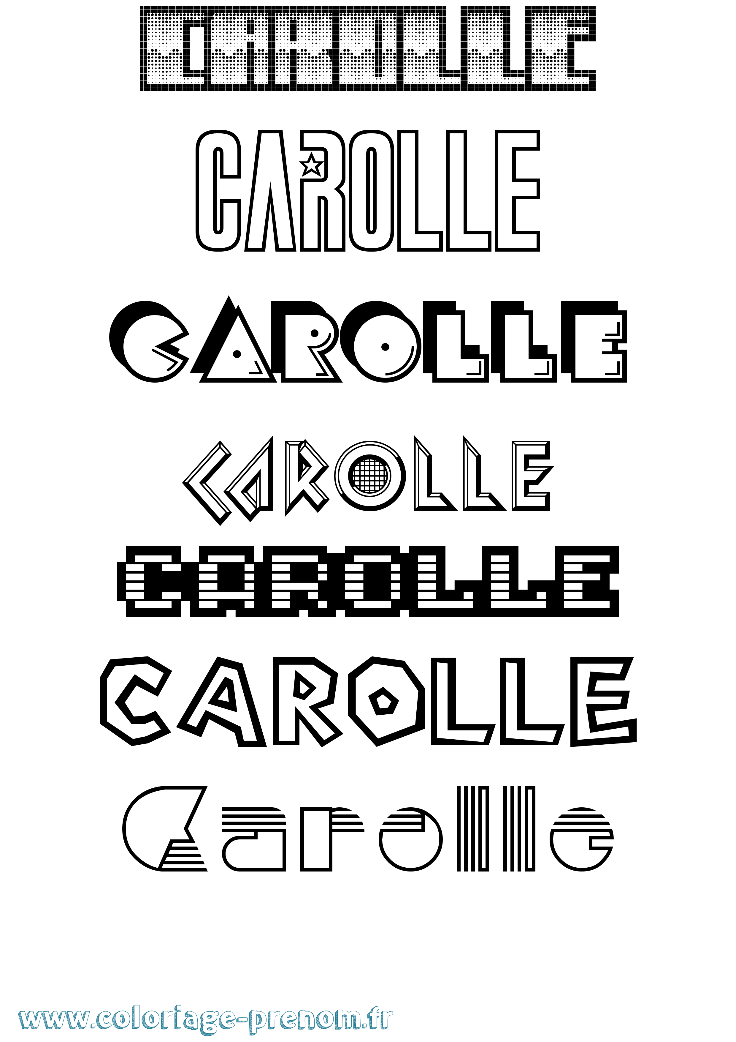 Coloriage Carolle Jeux Vidéos Coloriage prénom Carolle Jeux Vidéos