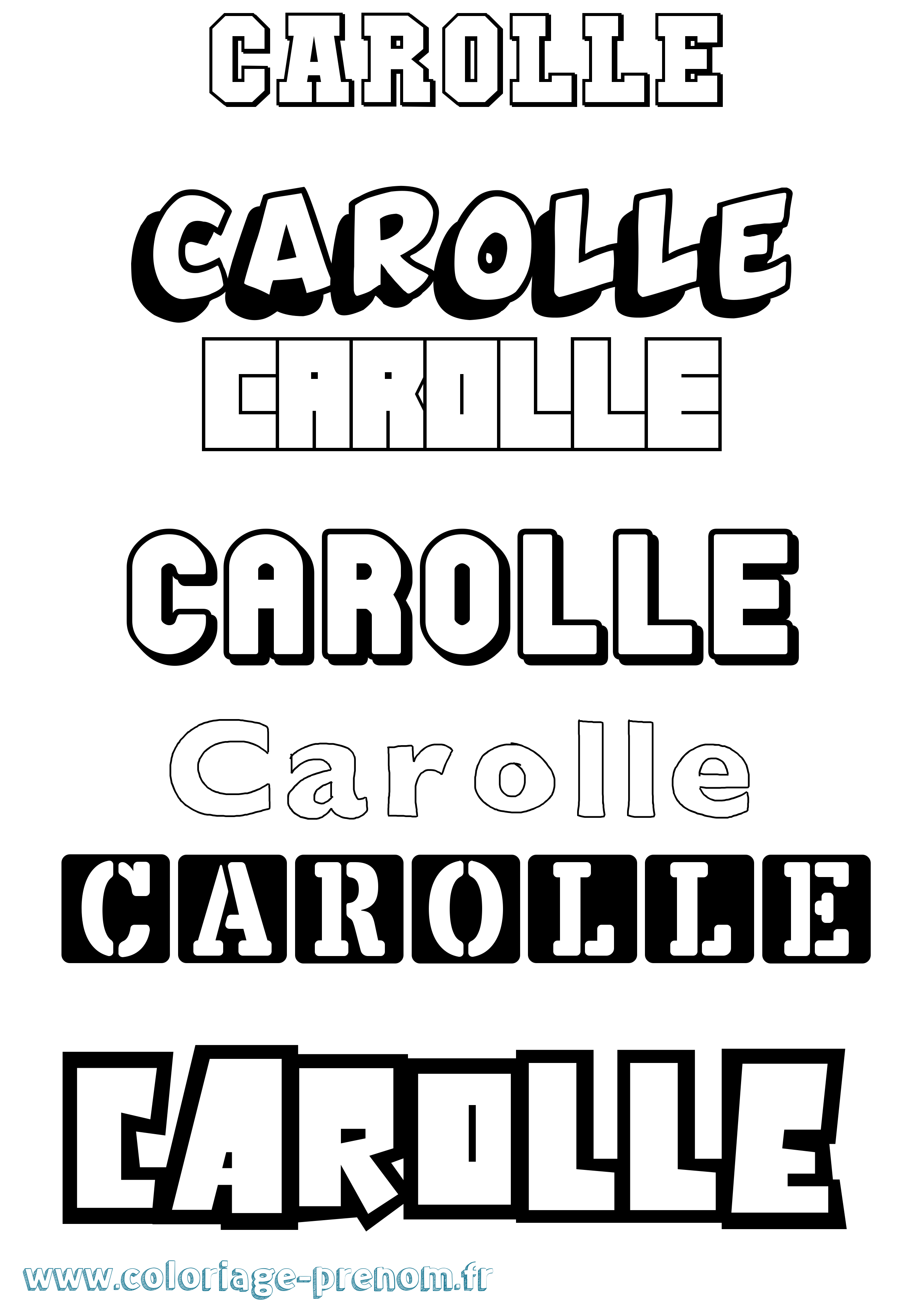 Coloriage Carolle Simple Coloriage prénom Carolle Simple