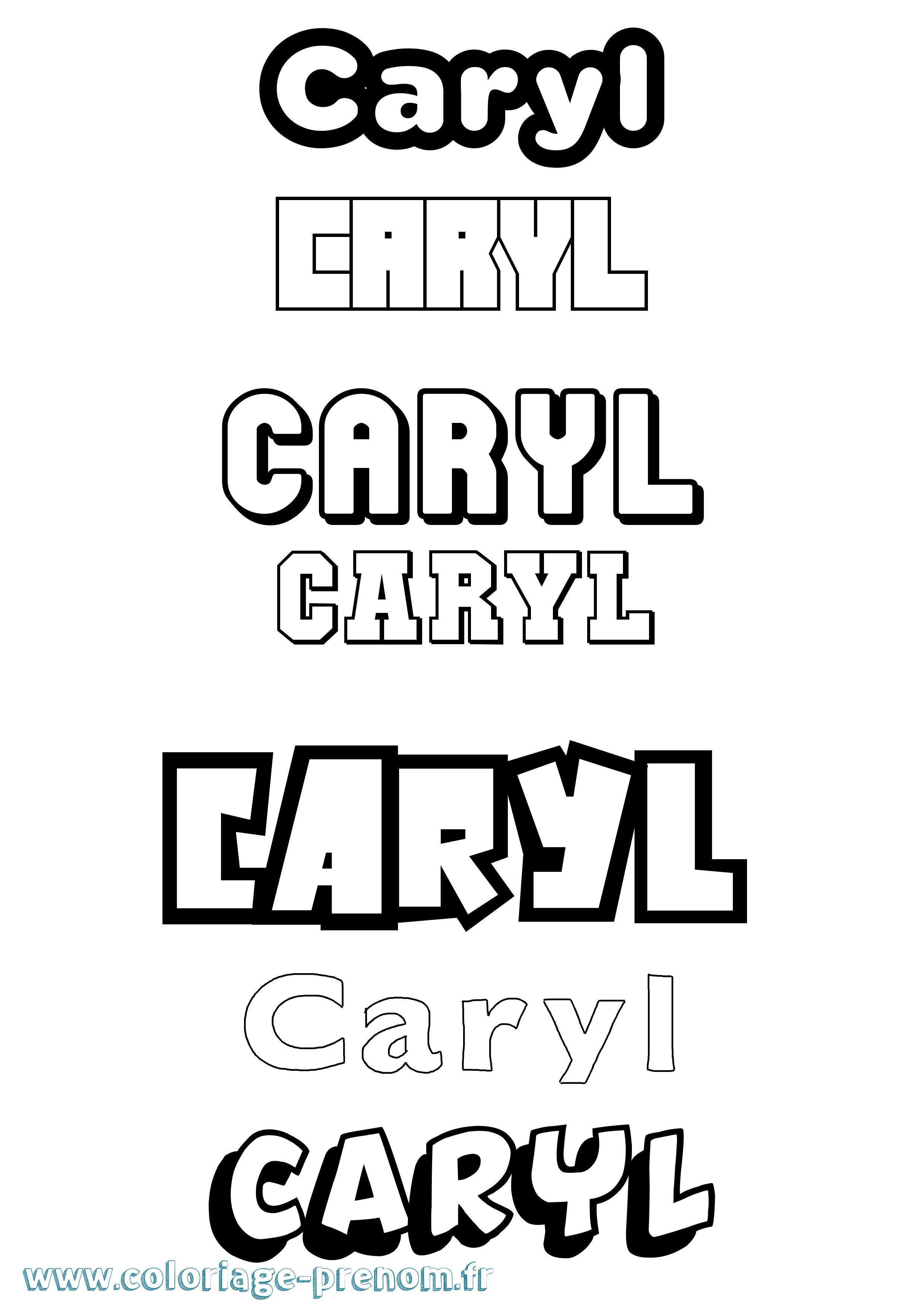 Coloriage Caryl Simple Coloriage prénom Caryl Simple