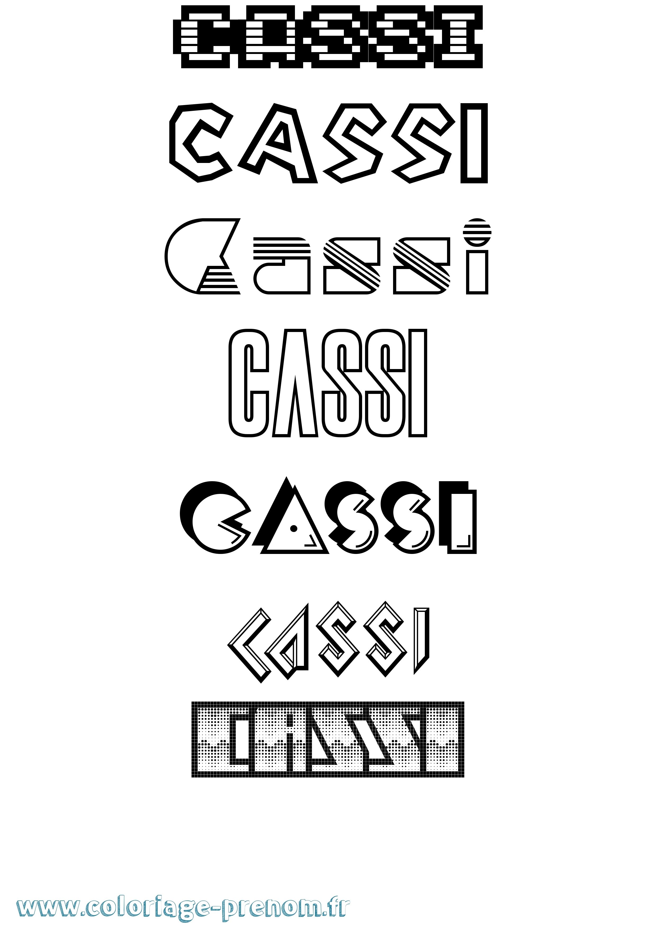 Coloriage Cassi Jeux Vidéos Coloriage prénom Cassi Jeux Vidéos
