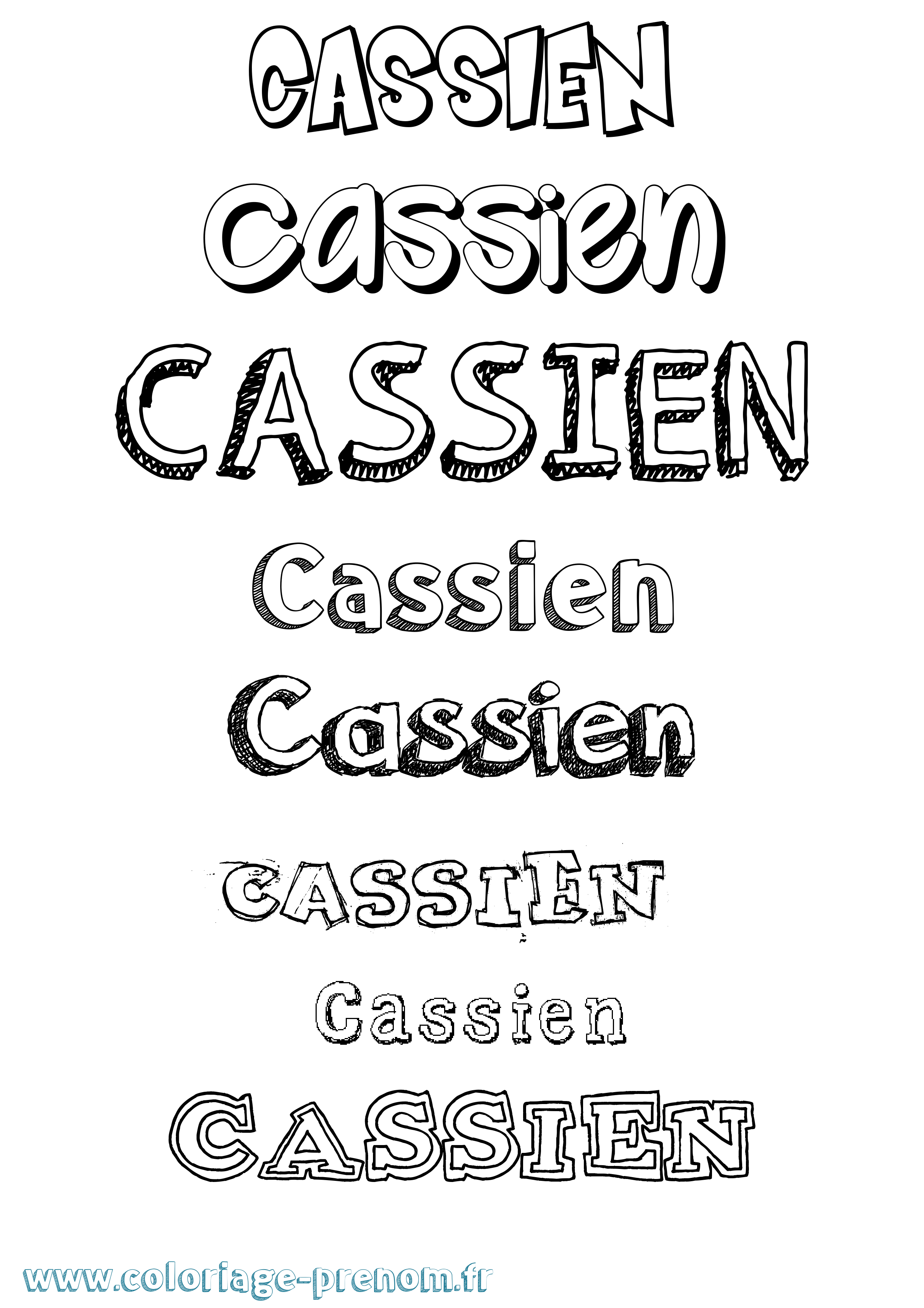 Coloriage Cassien Dessiné Coloriage prénom Cassien Dessiné