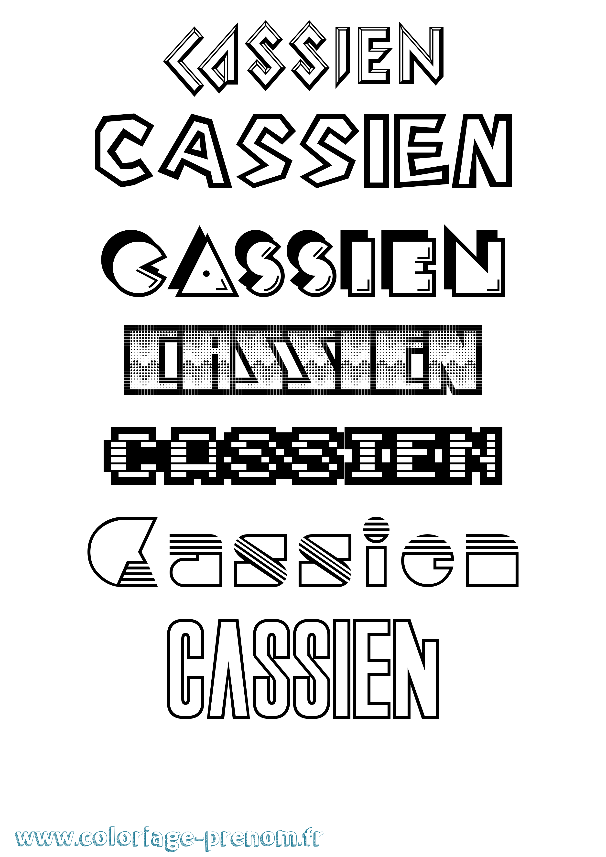 Coloriage Cassien Jeux Vidéos Coloriage prénom Cassien Jeux Vidéos