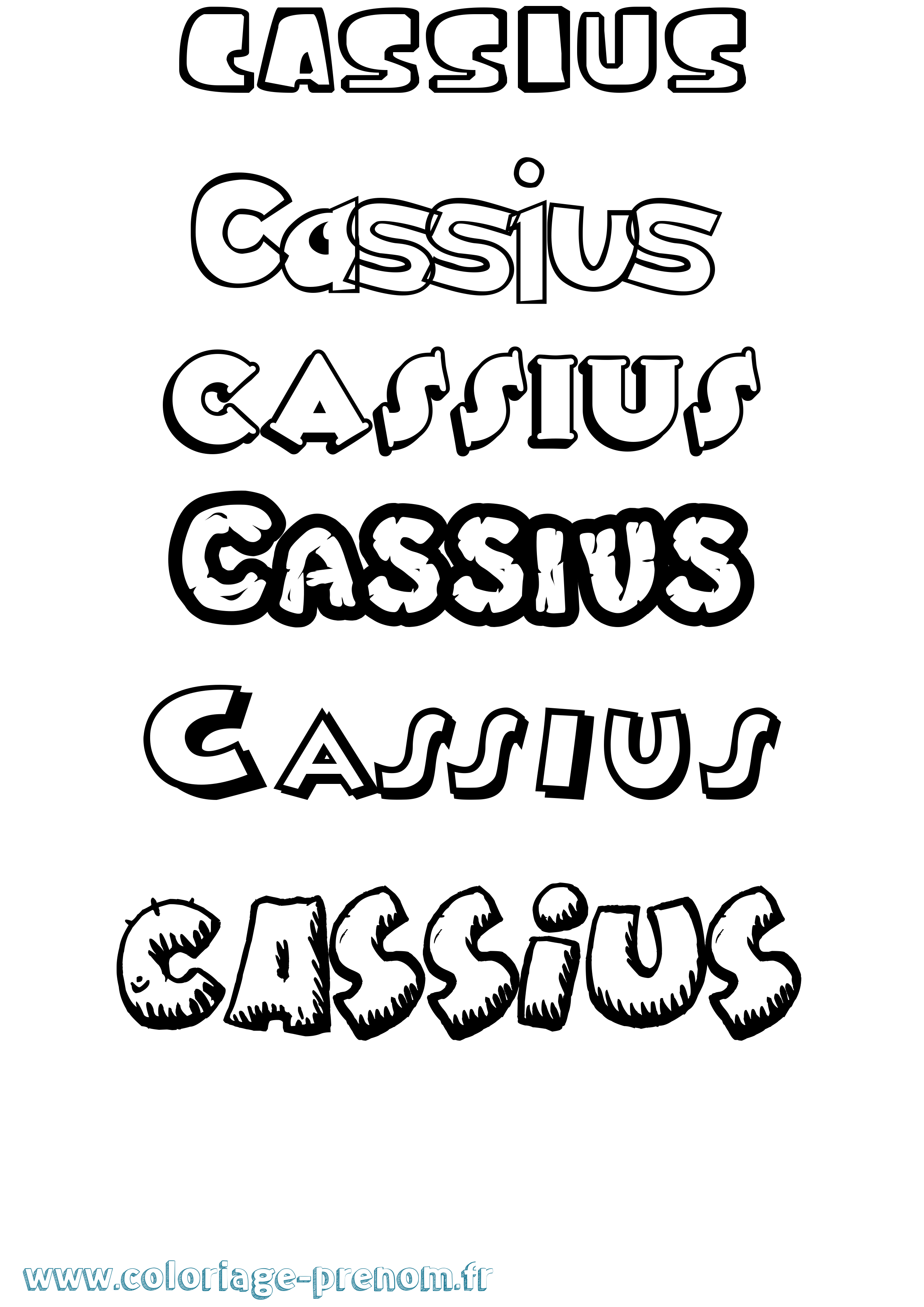 Coloriage Cassius Dessin Animé Coloriage prénom Cassius Dessin Animé