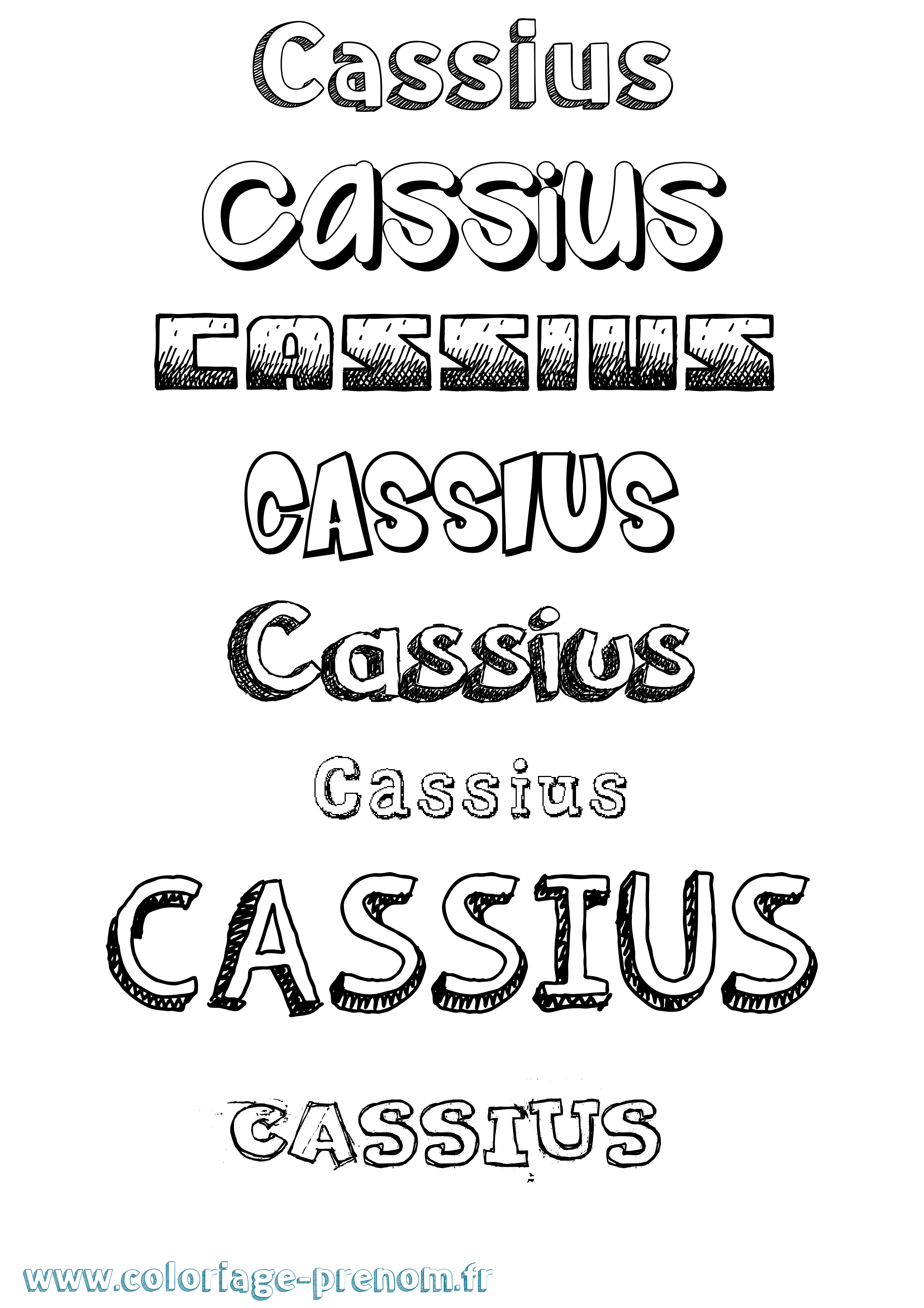 Coloriage Cassius Dessiné Coloriage prénom Cassius Dessiné