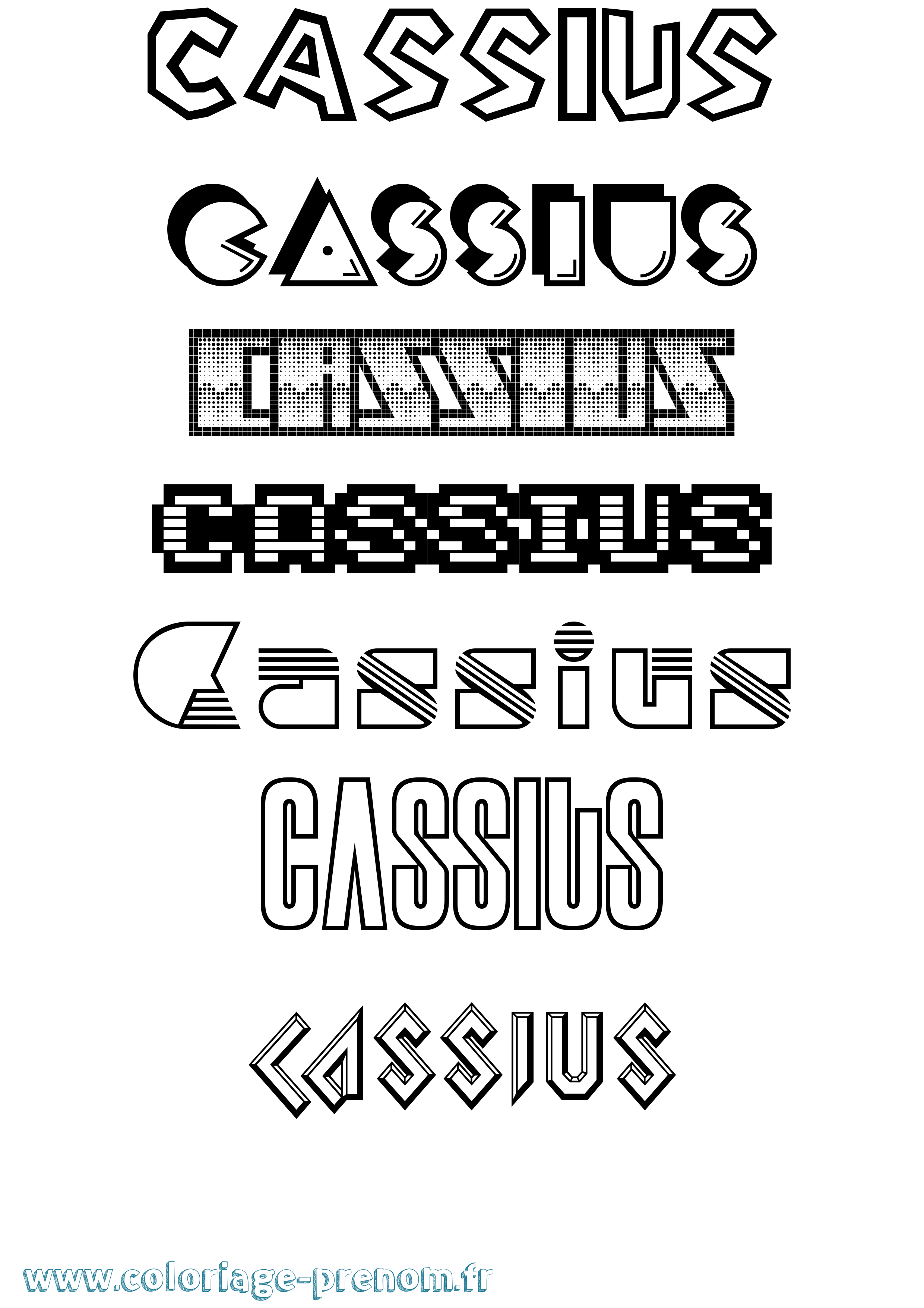 Coloriage Cassius Jeux Vidéos Coloriage prénom Cassius Jeux Vidéos