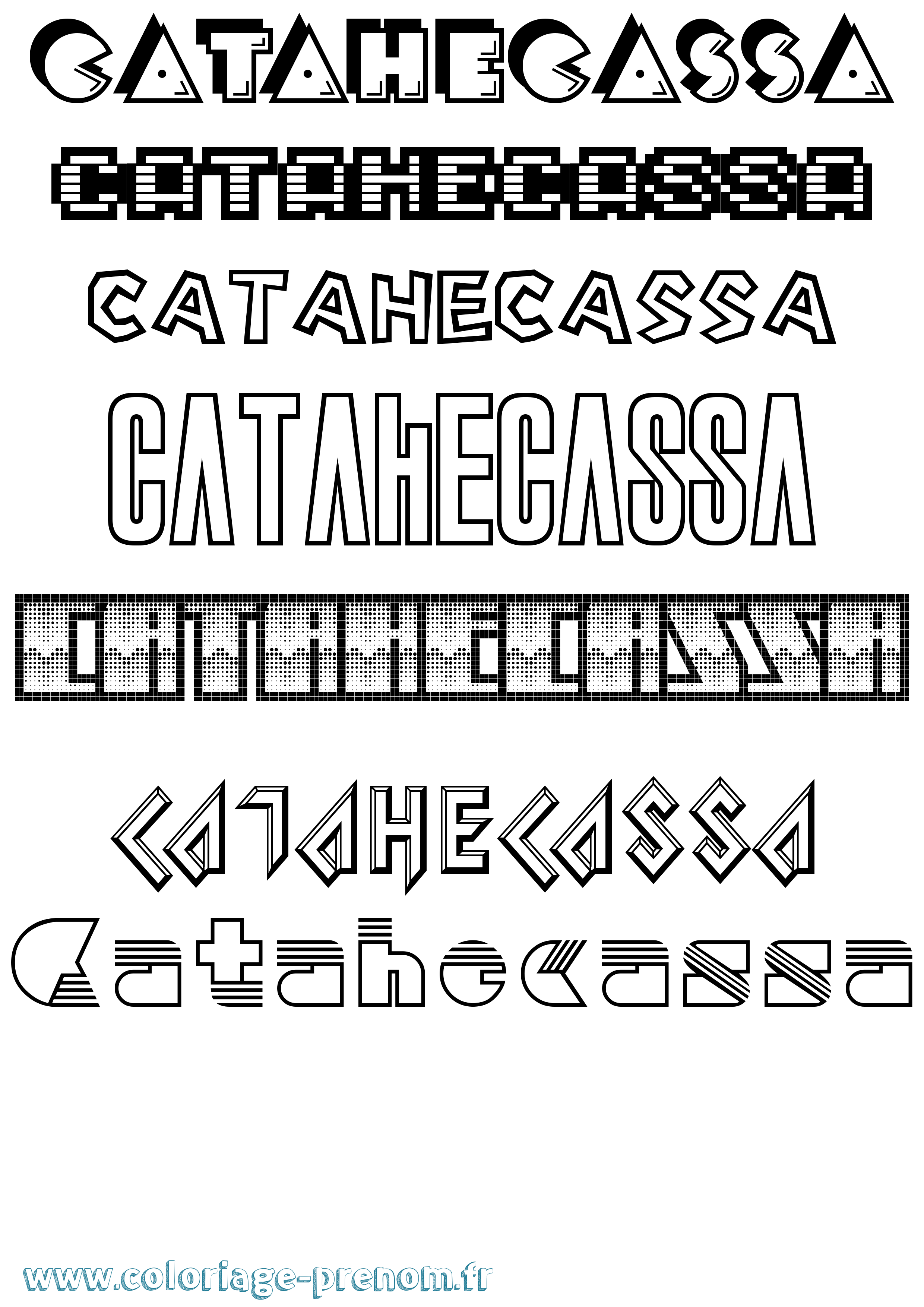 Coloriage Catahecassa Jeux Vidéos Coloriage prénom Catahecassa Jeux Vidéos