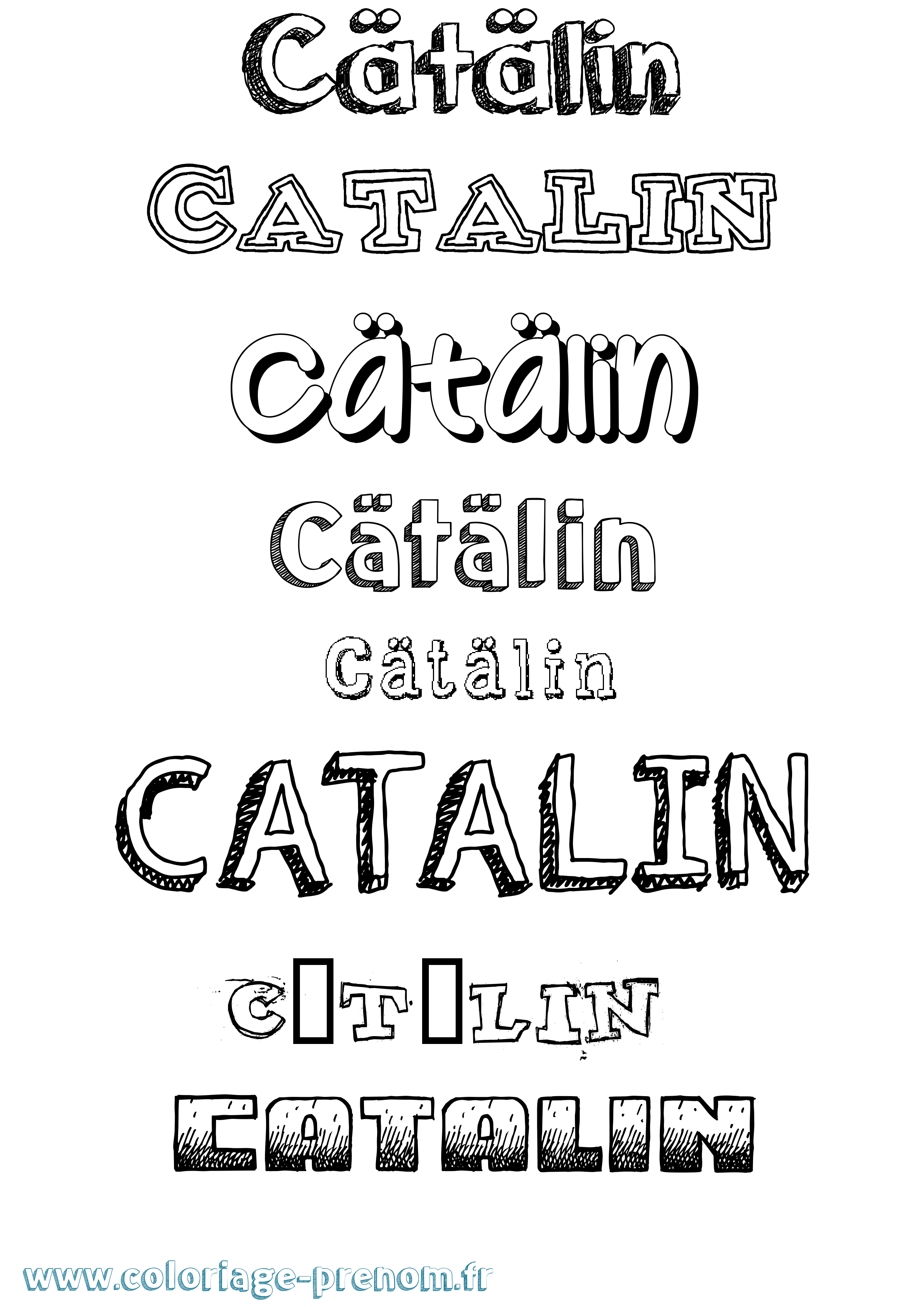Coloriage Cätälin Dessiné Coloriage prénom Cätälin Dessiné