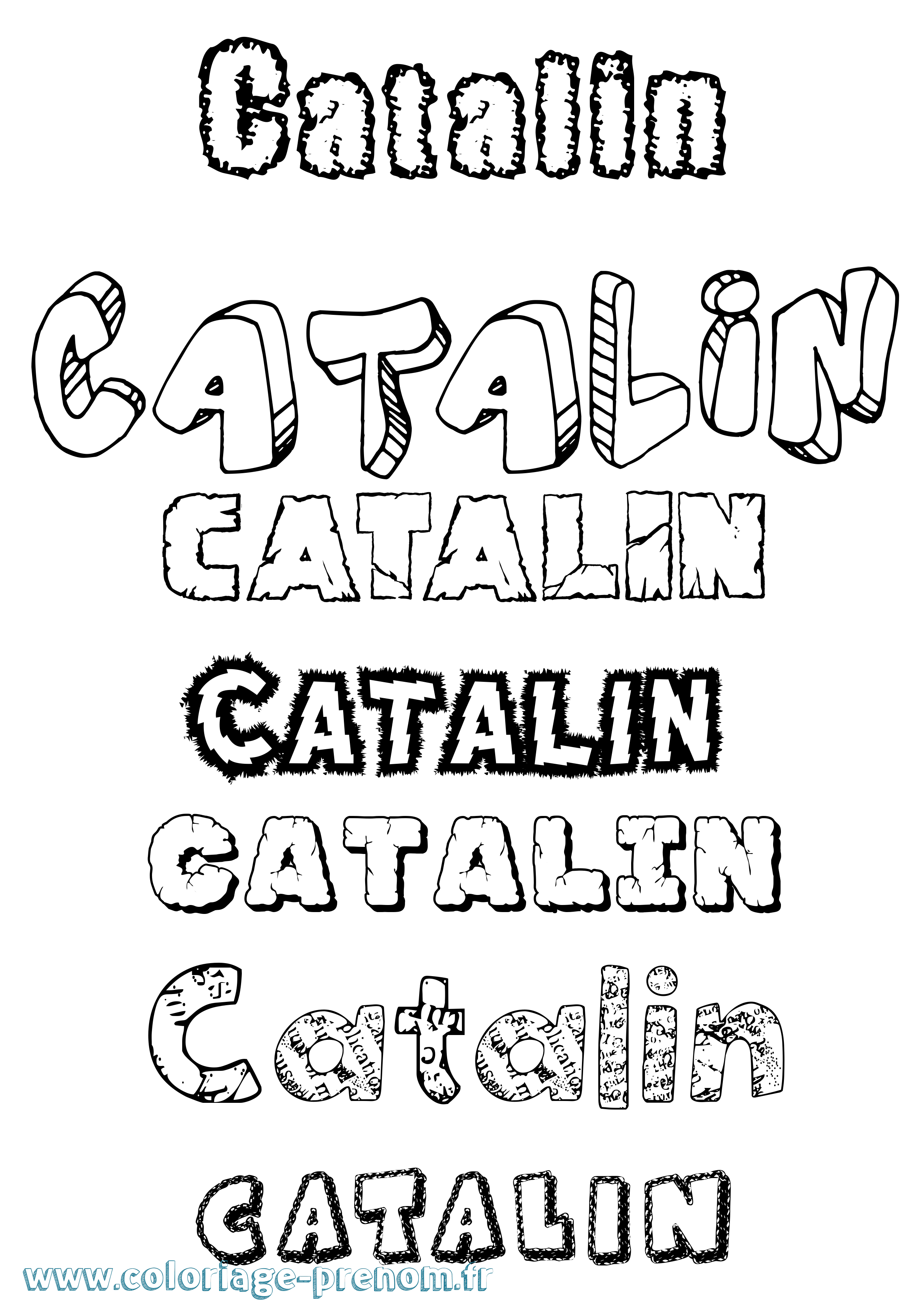 Coloriage Cätälin Destructuré Coloriage prénom Cätälin Destructuré