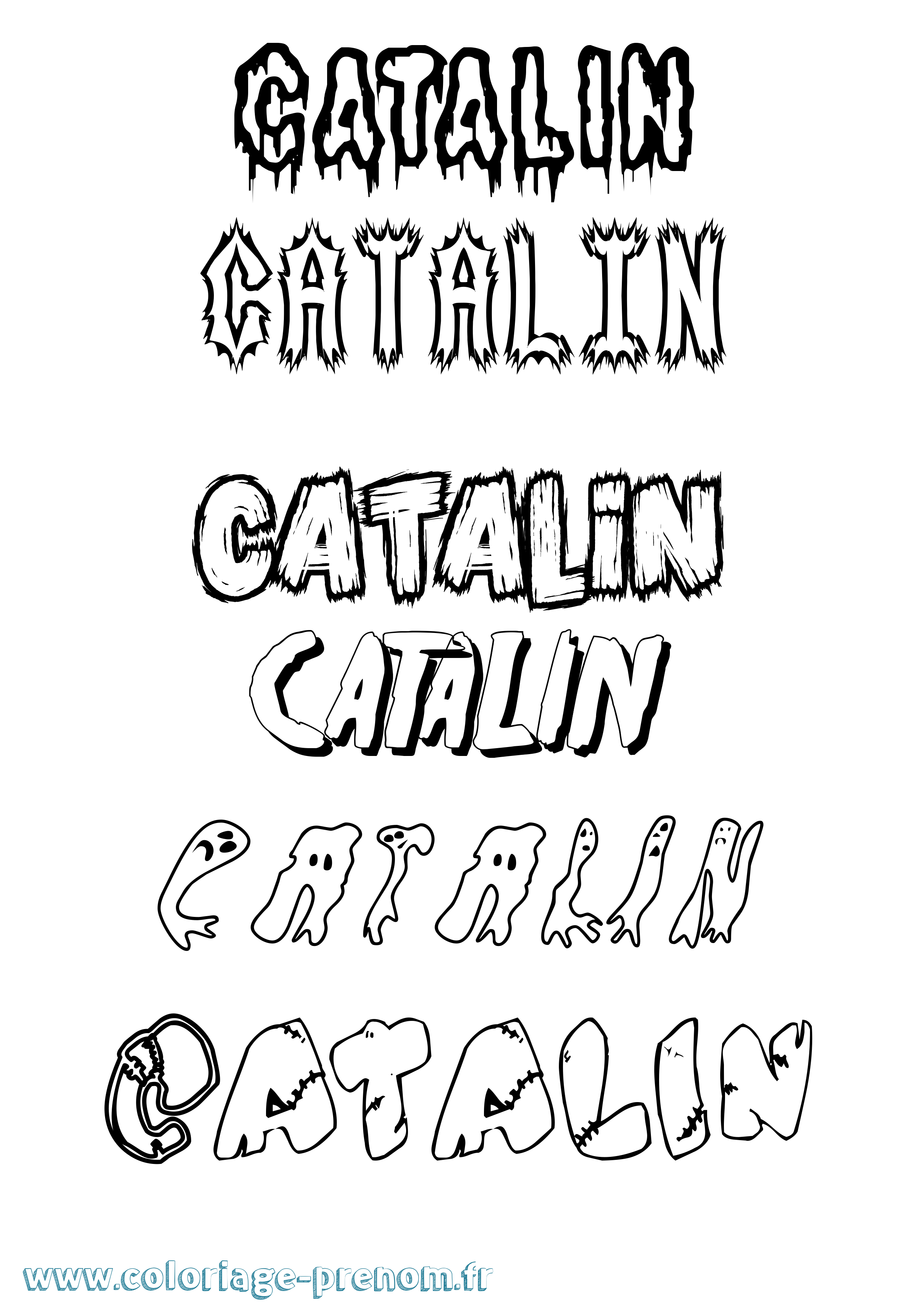 Coloriage Catalin Frisson Coloriage prénom Catalin Frisson
