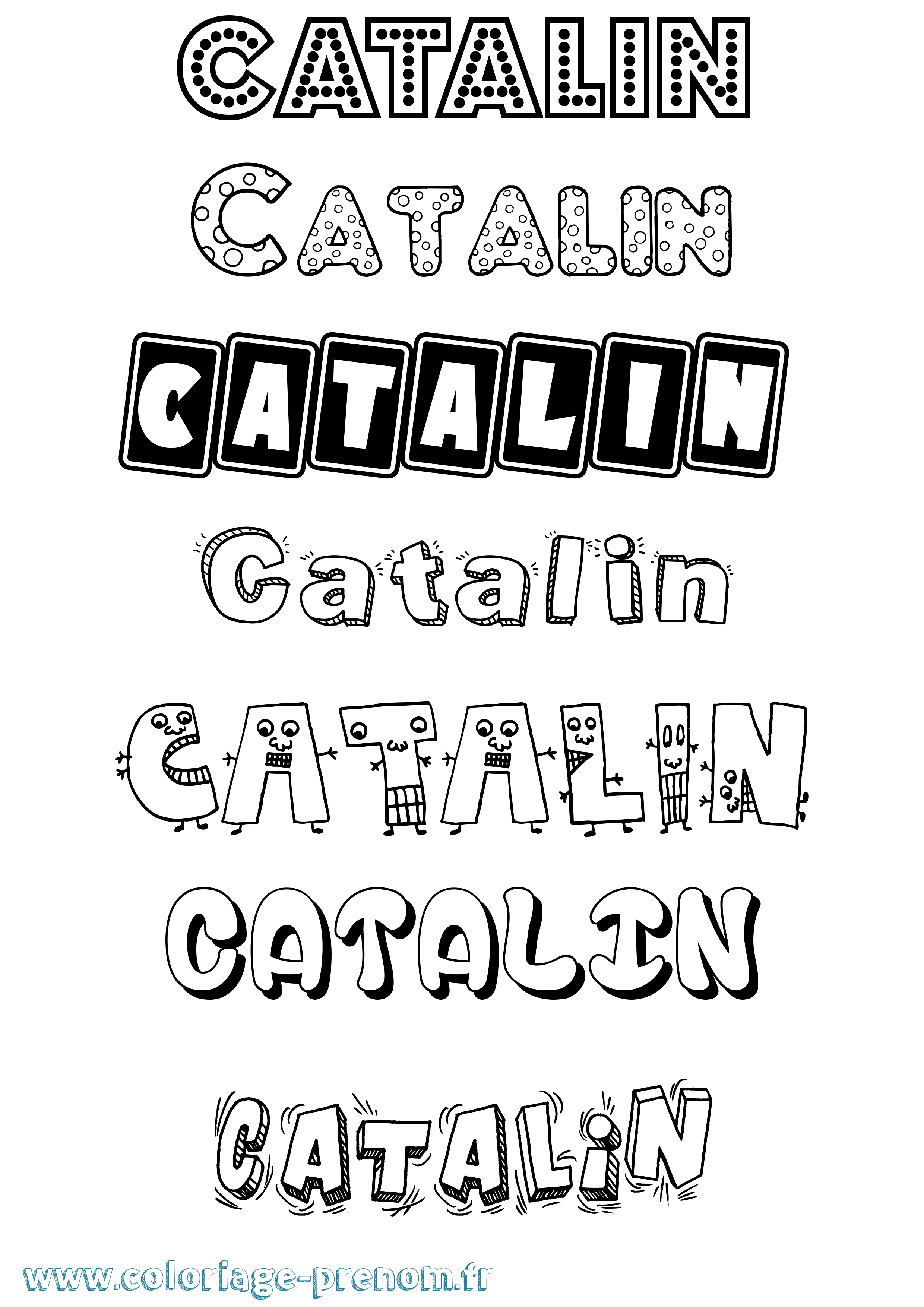 Coloriage Catalin Fun Coloriage prénom Catalin Fun