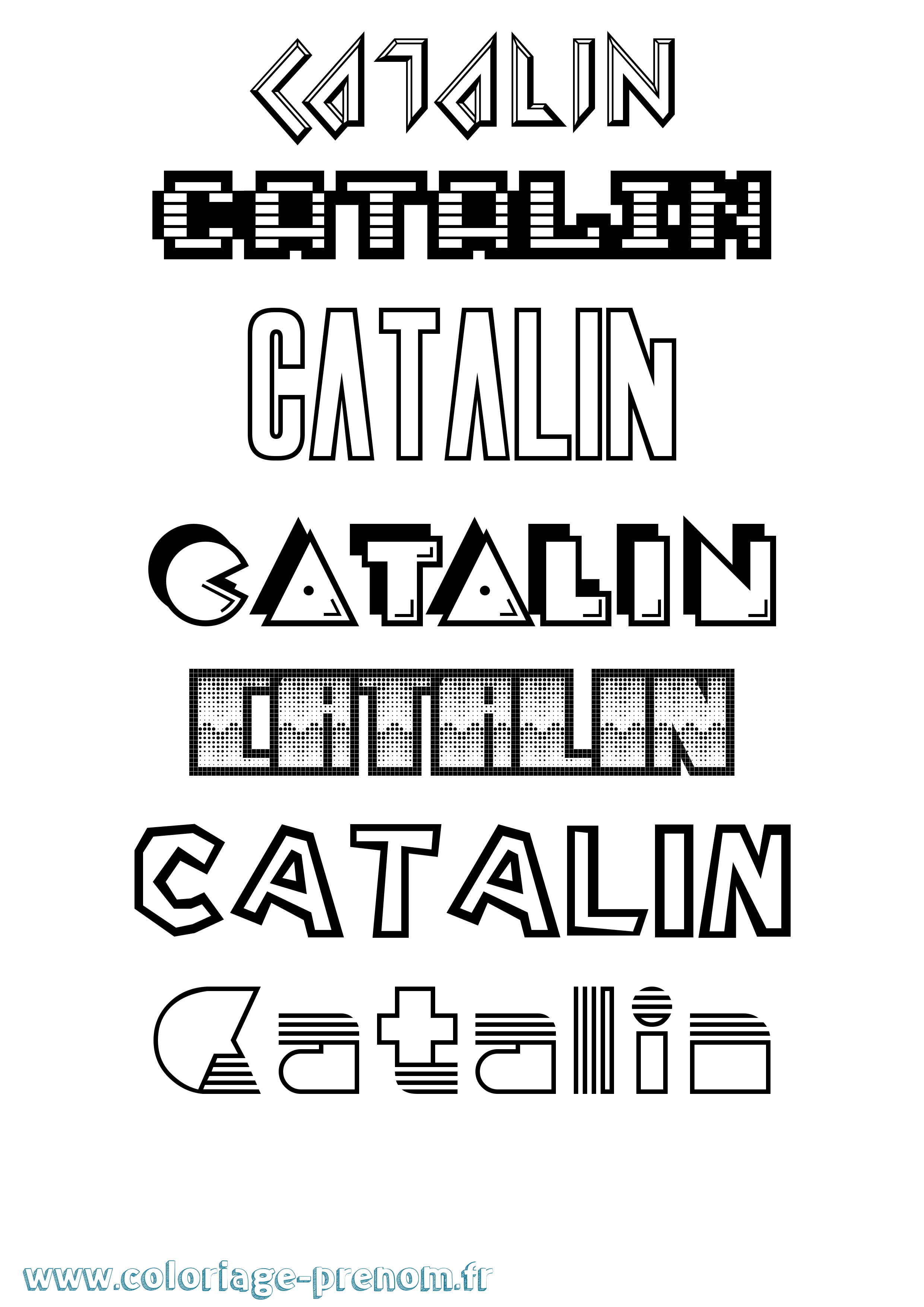 Coloriage Catalin Jeux Vidéos Coloriage prénom Catalin Jeux Vidéos