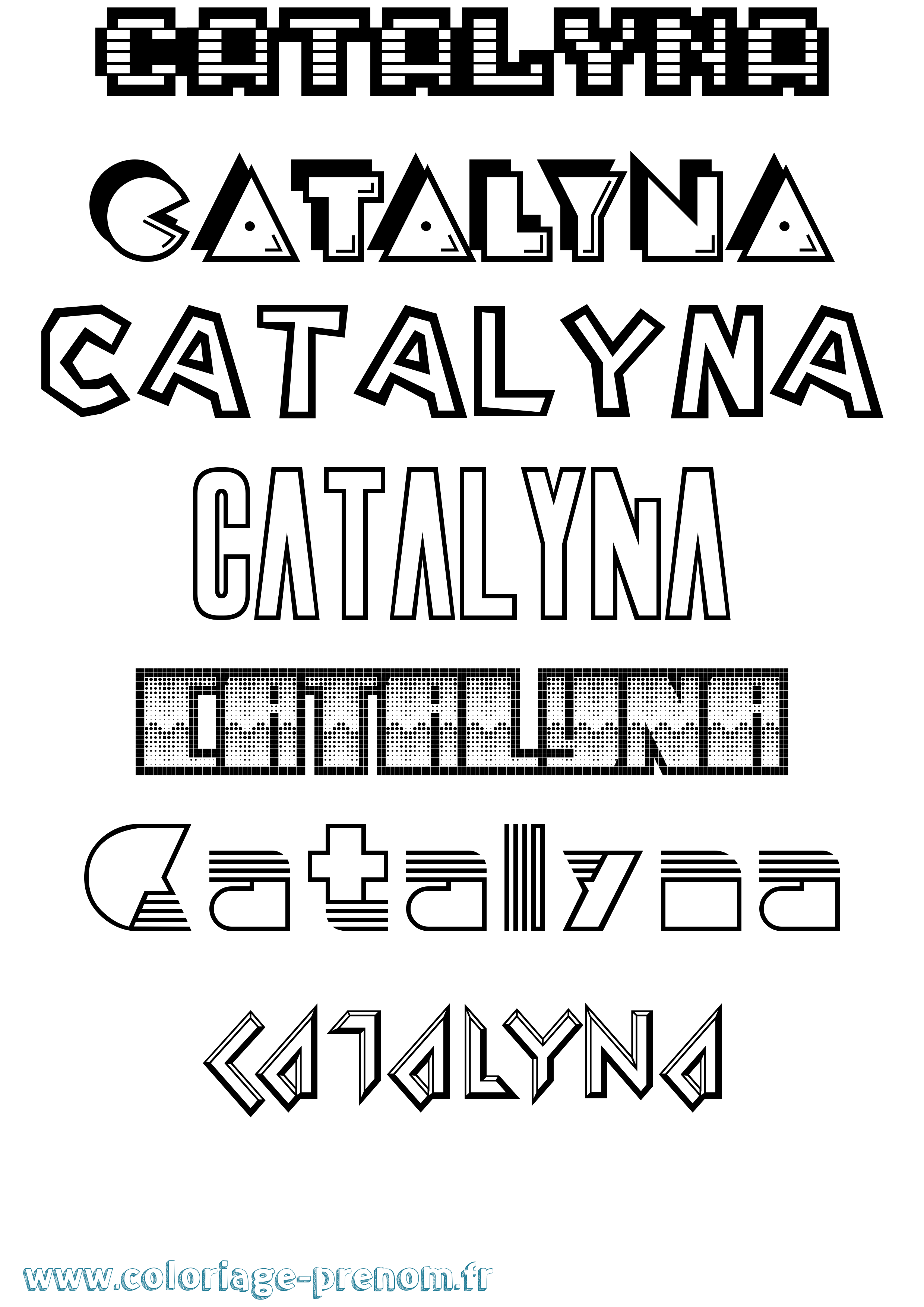 Coloriage Catalyna Jeux Vidéos Coloriage prénom Catalyna Jeux Vidéos