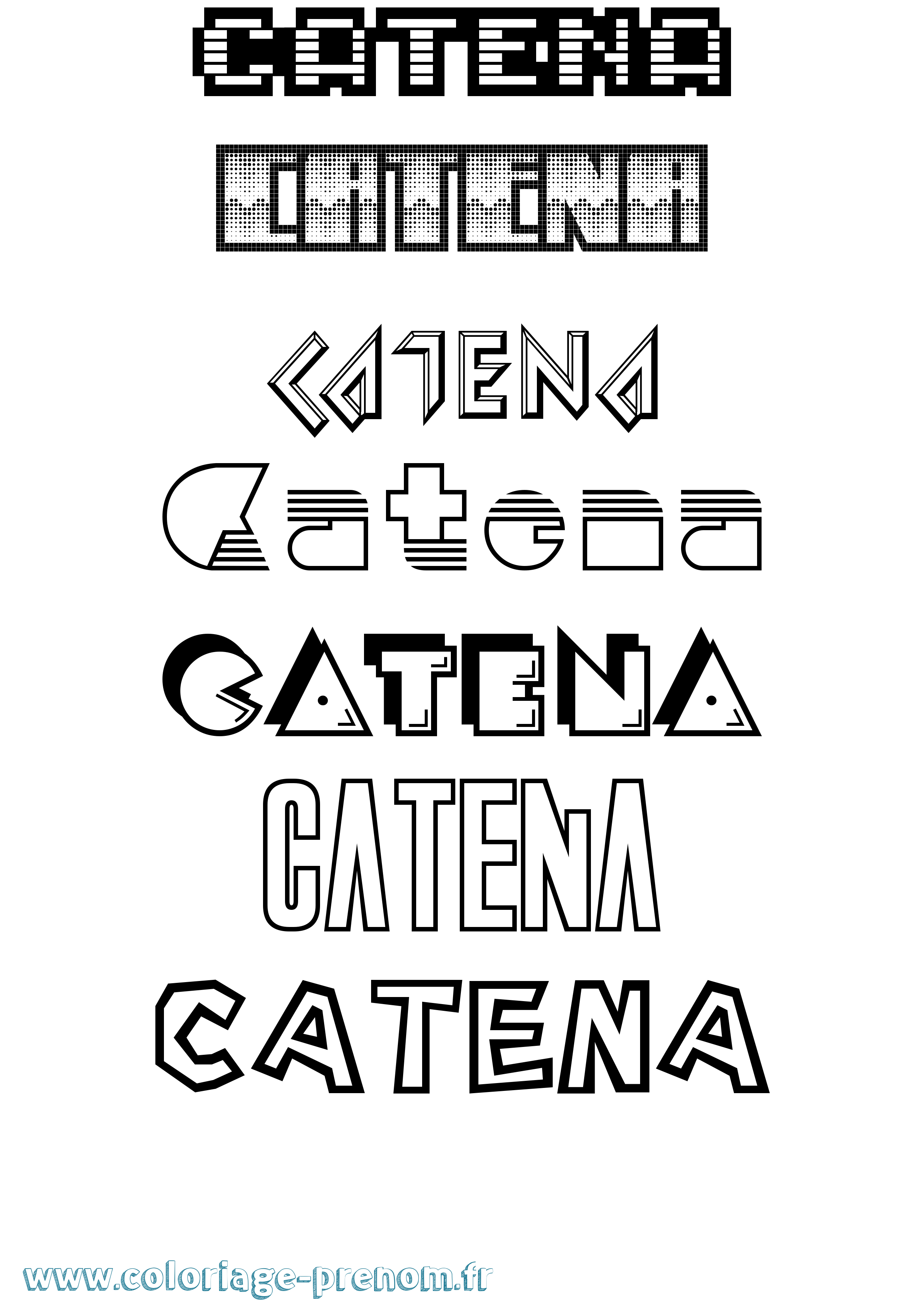 Coloriage Catena Jeux Vidéos Coloriage prénom Catena Jeux Vidéos