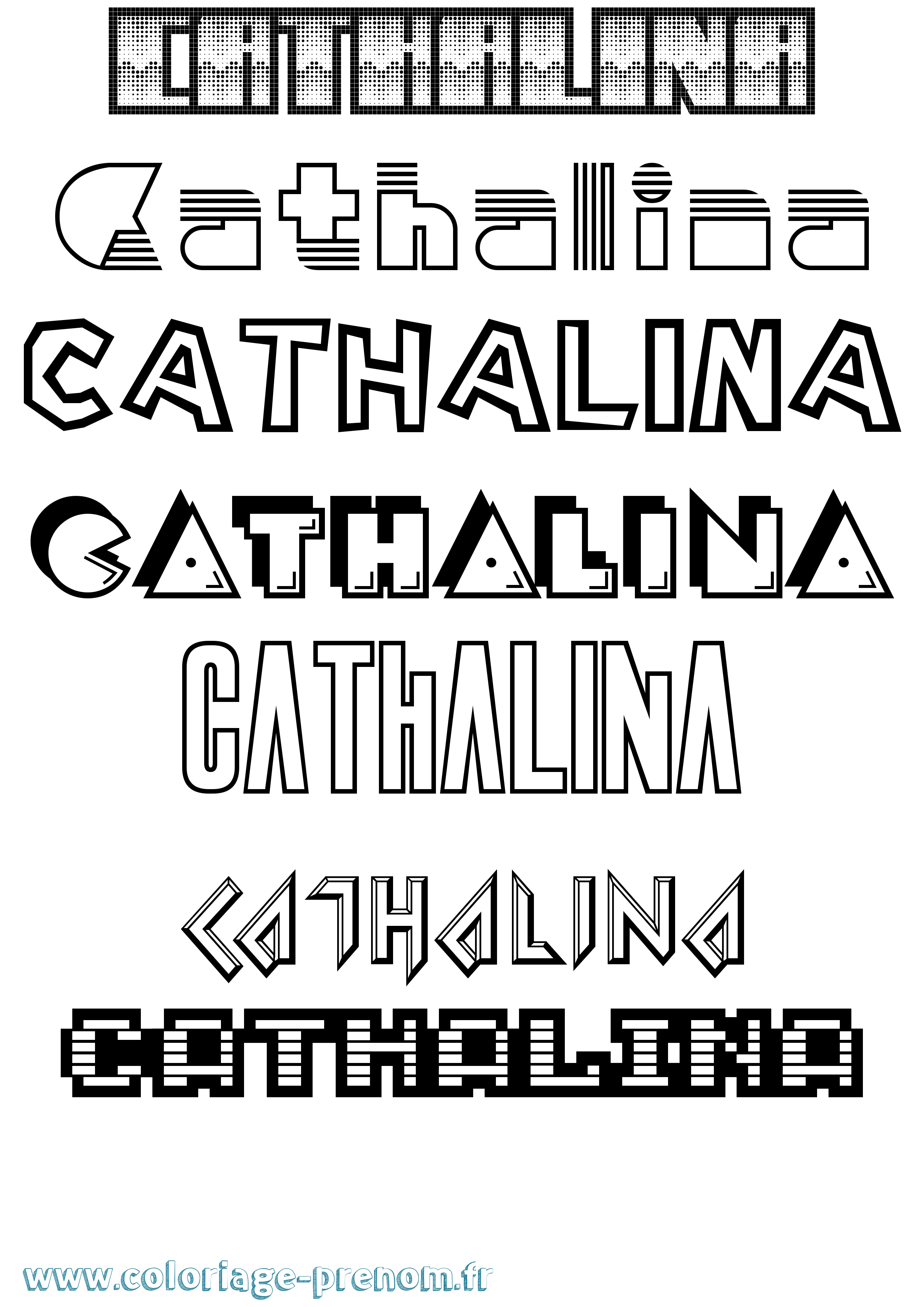 Coloriage Cathalina Jeux Vidéos Coloriage prénom Cathalina Jeux Vidéos
