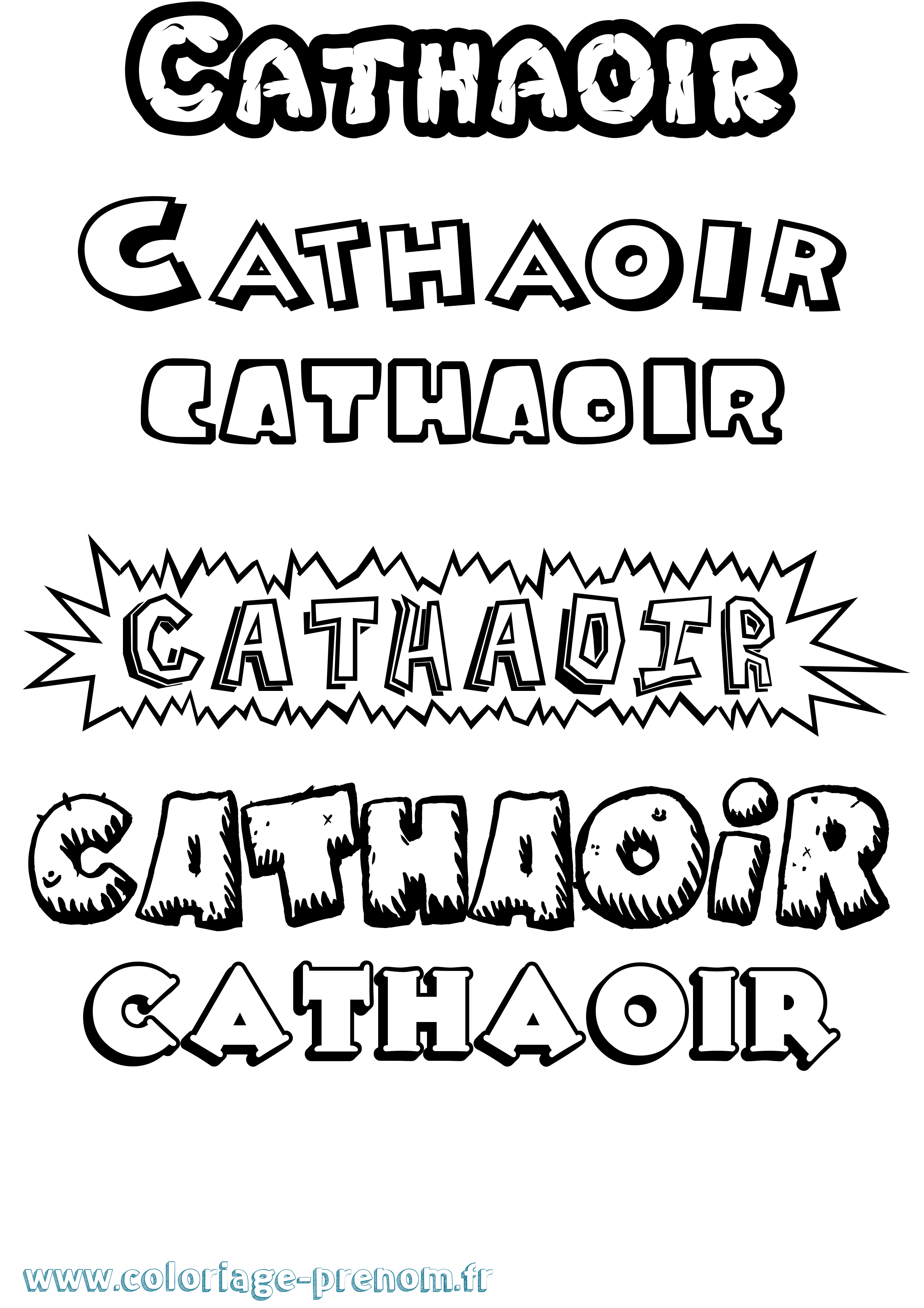 Coloriage Cathaoir Dessin Animé Coloriage prénom Cathaoir Dessin Animé