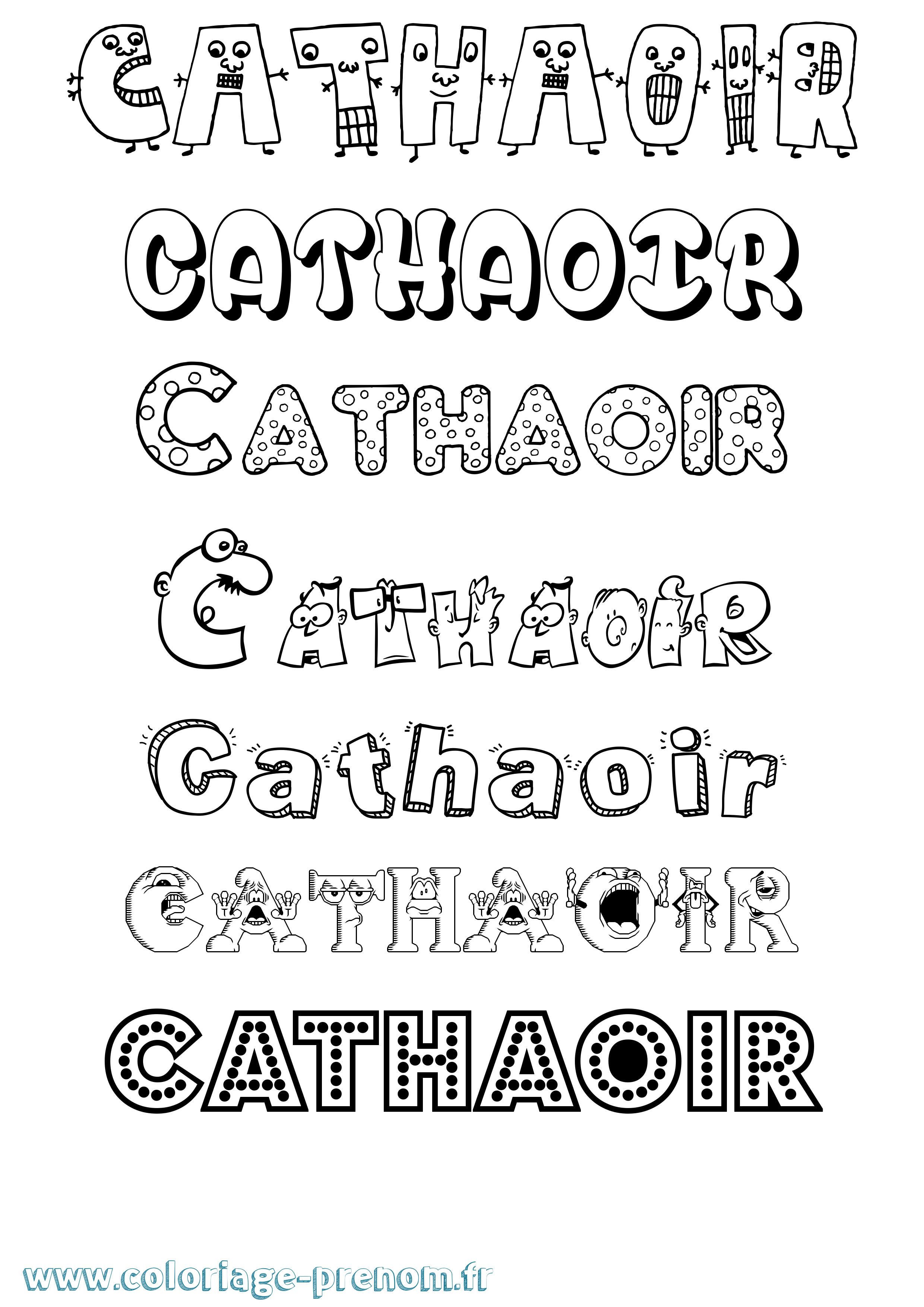 Coloriage Cathaoir Fun Coloriage prénom Cathaoir Fun