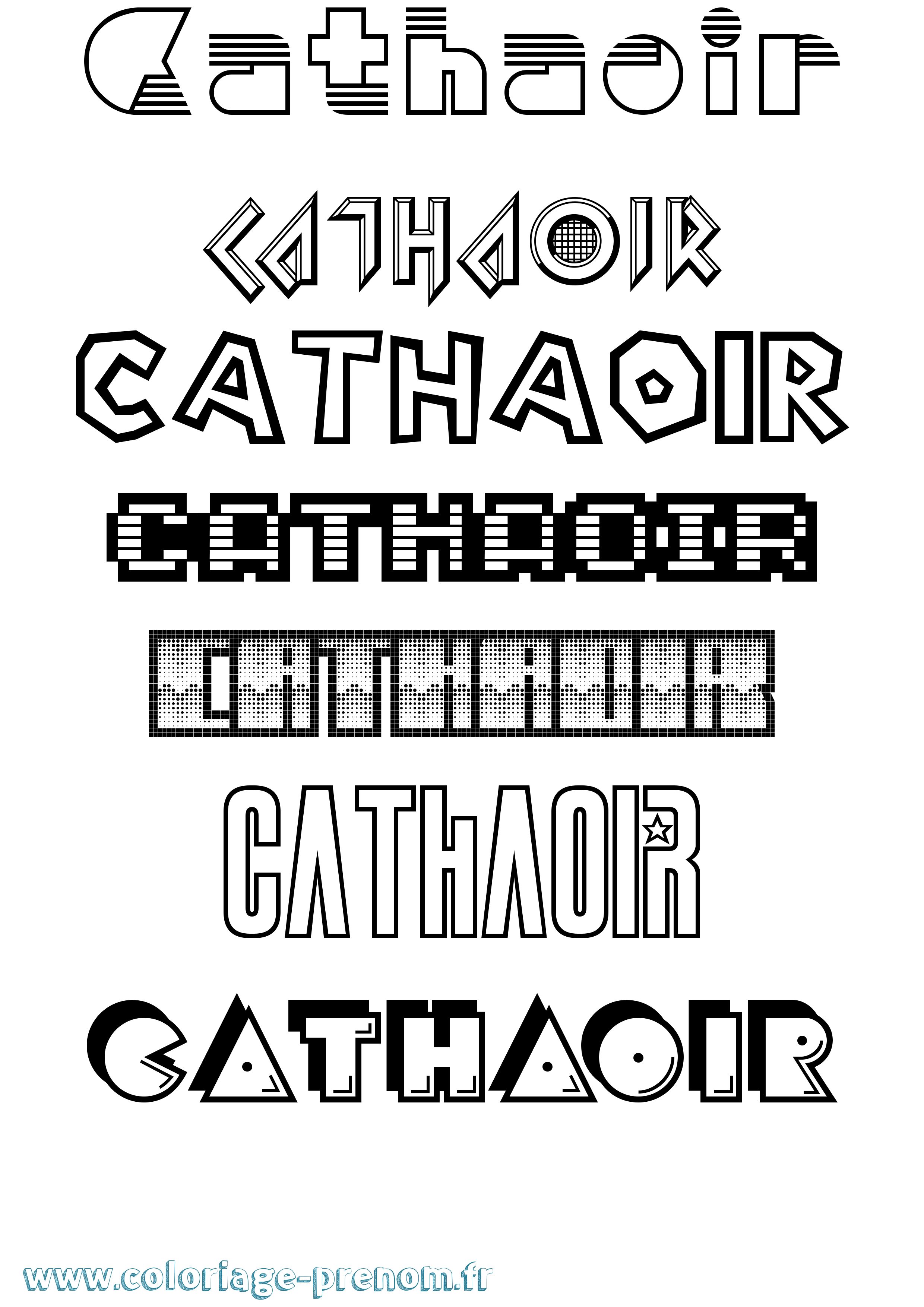 Coloriage Cathaoir Jeux Vidéos Coloriage prénom Cathaoir Jeux Vidéos