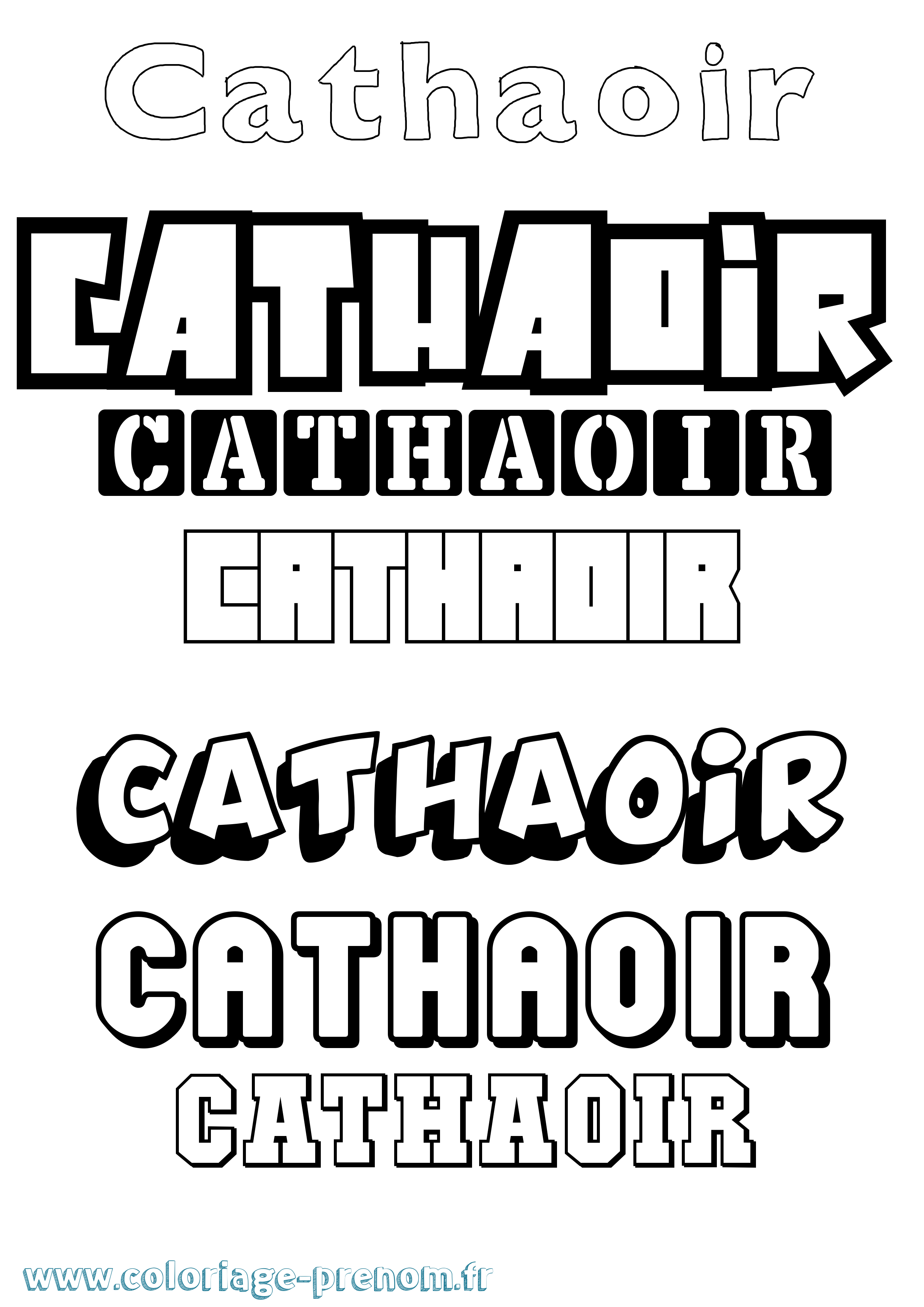 Coloriage Cathaoir Simple Coloriage prénom Cathaoir Simple
