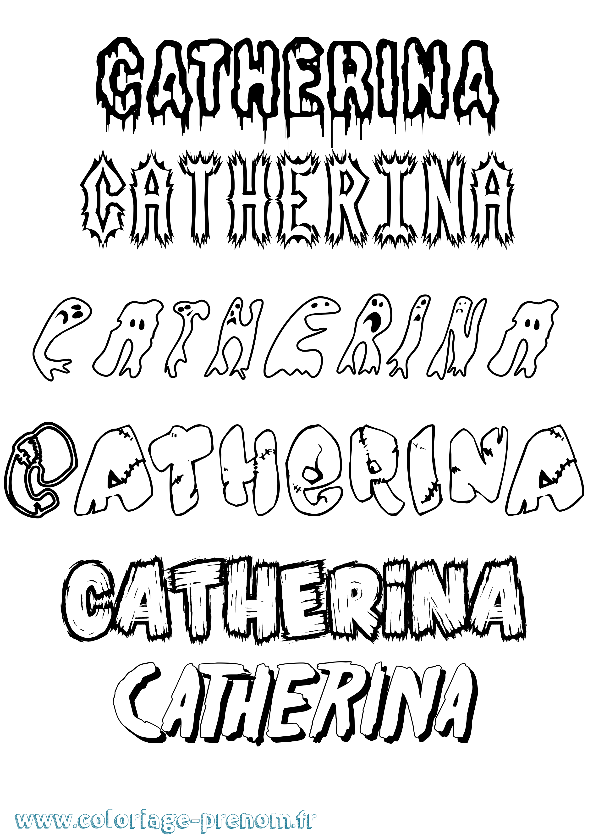Coloriage Catherina Frisson Coloriage prénom Catherina Frisson