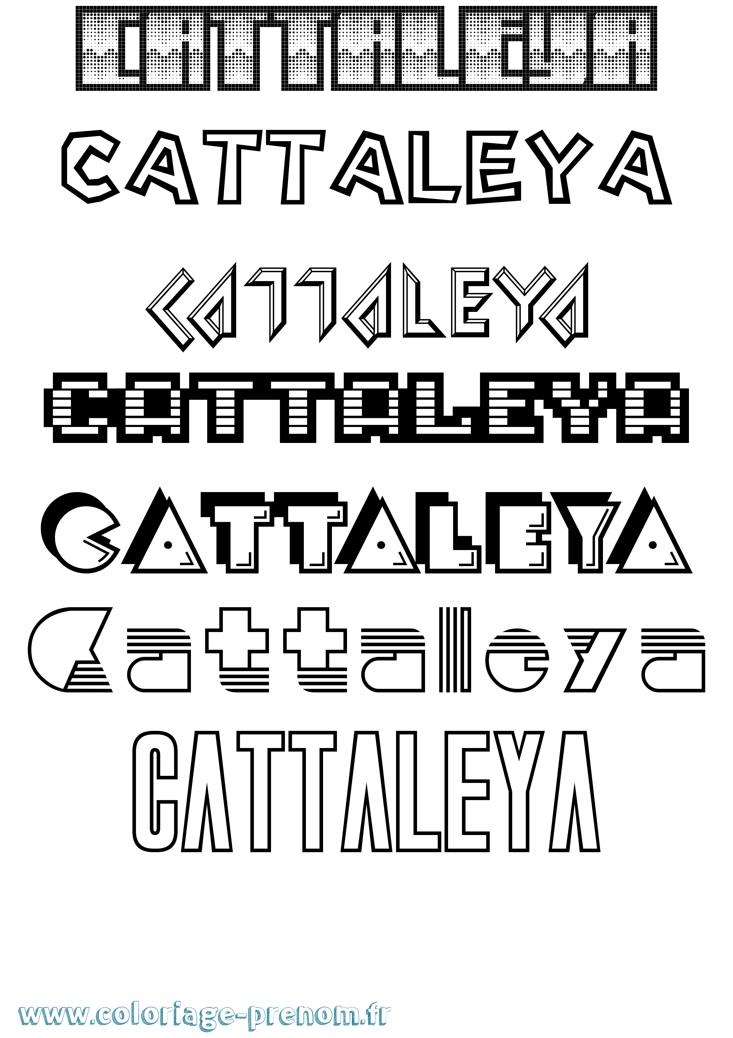 Coloriage Cattaleya Jeux Vidéos Coloriage prénom Cattaleya Jeux Vidéos