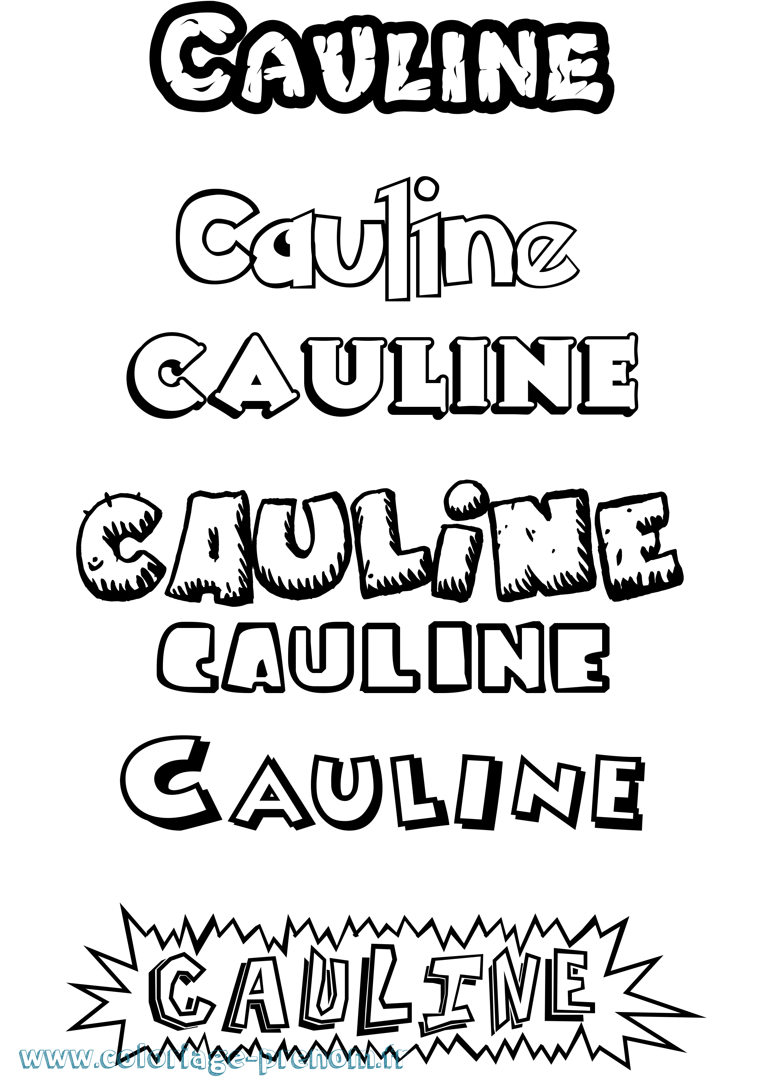Coloriage Cauline Dessin Animé Coloriage prénom Cauline Dessin Animé