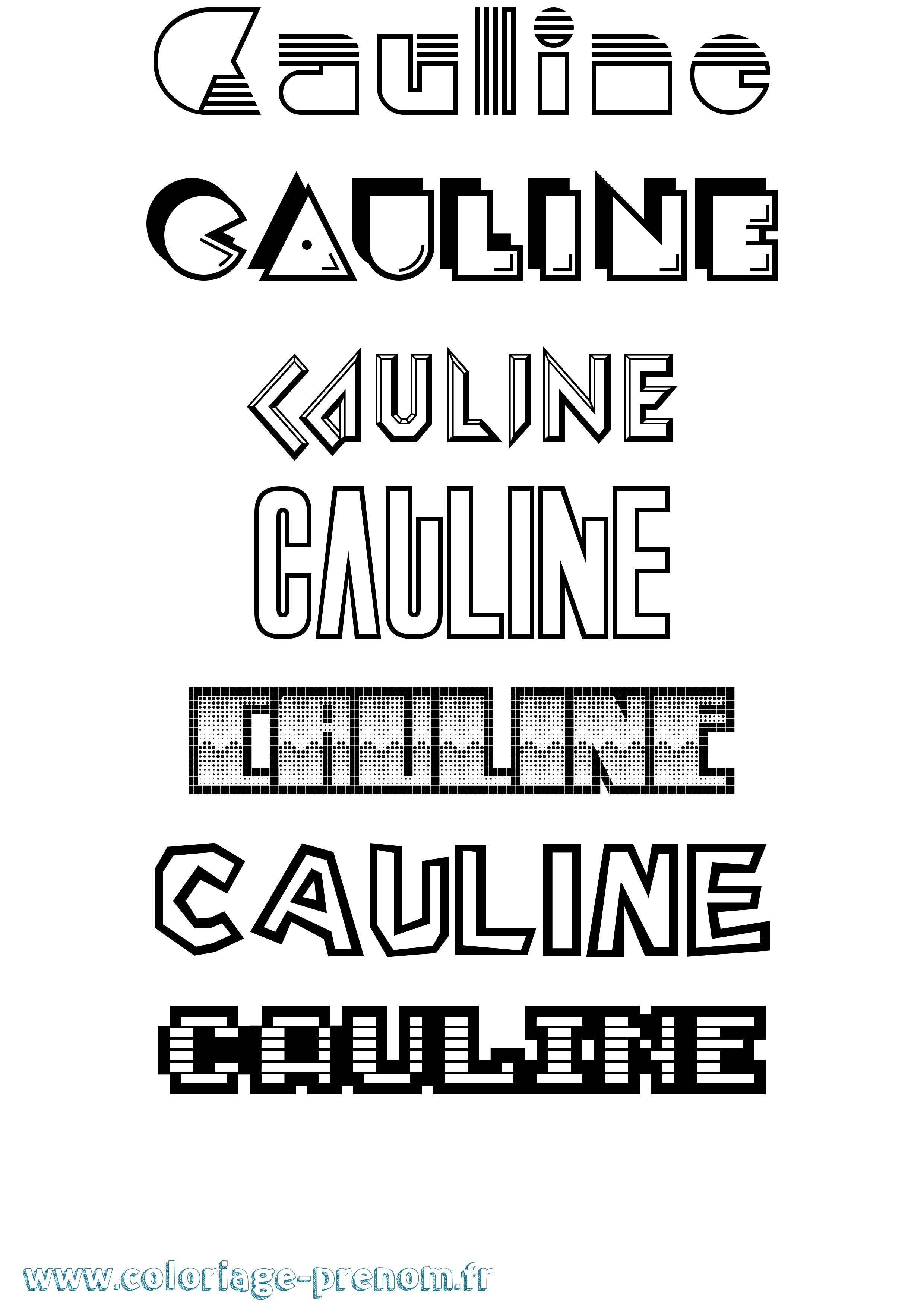 Coloriage Cauline Jeux Vidéos Coloriage prénom Cauline Jeux Vidéos