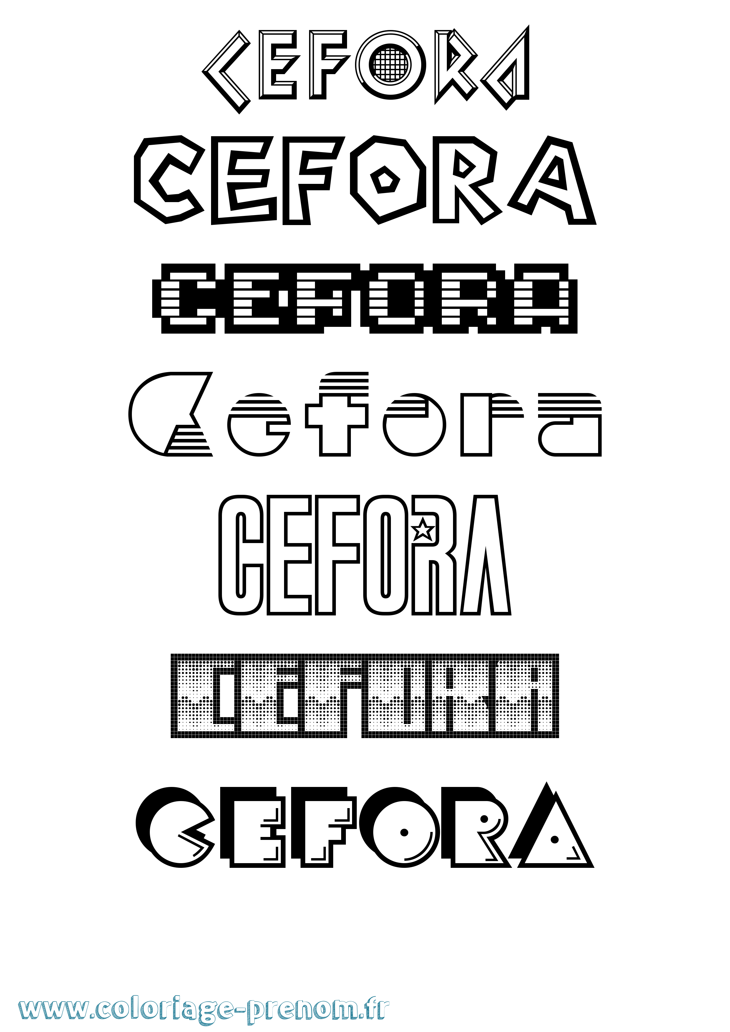 Coloriage Cefora Jeux Vidéos Coloriage prénom Cefora Jeux Vidéos
