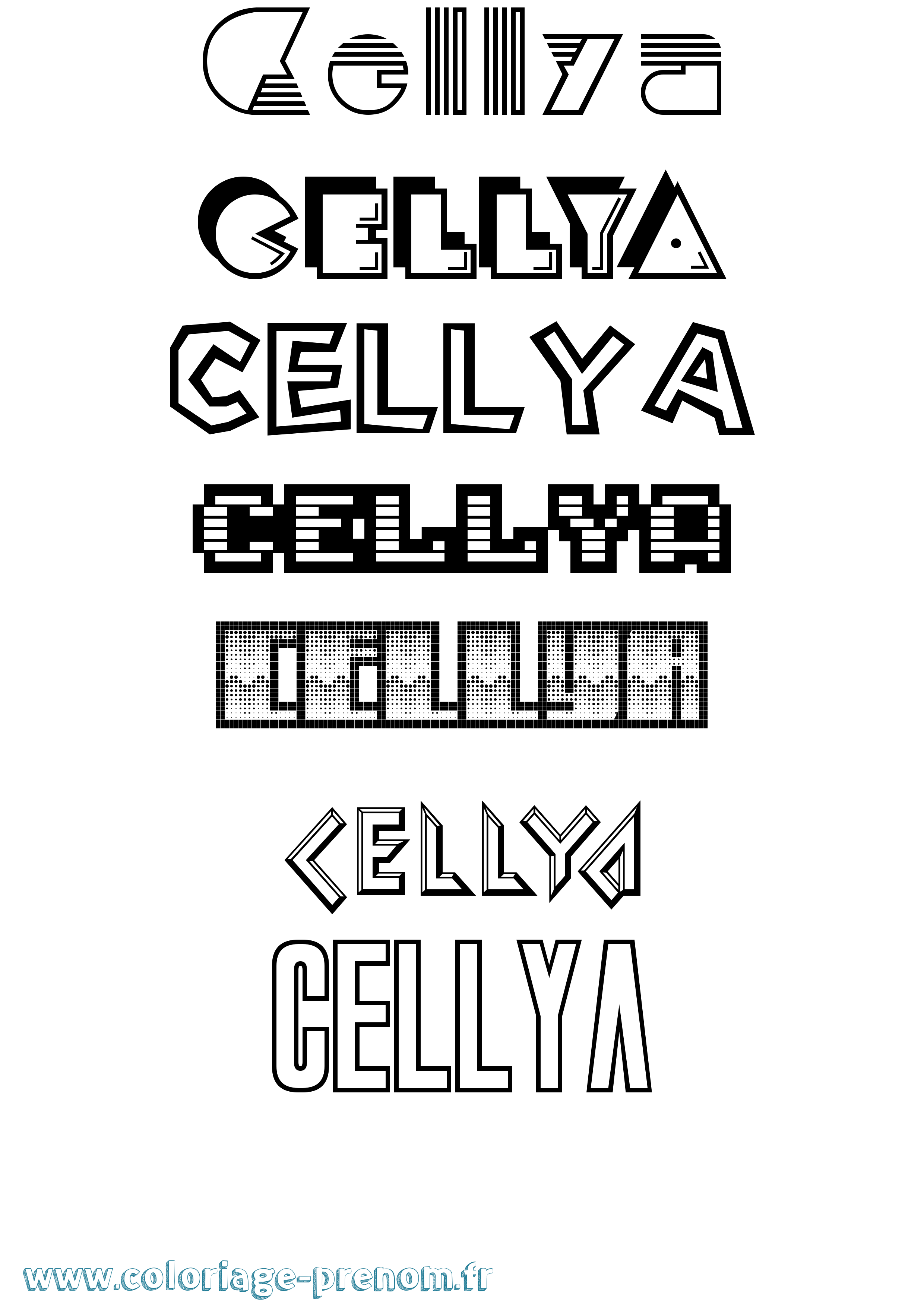 Coloriage Cellya Jeux Vidéos Coloriage prénom Cellya Jeux Vidéos