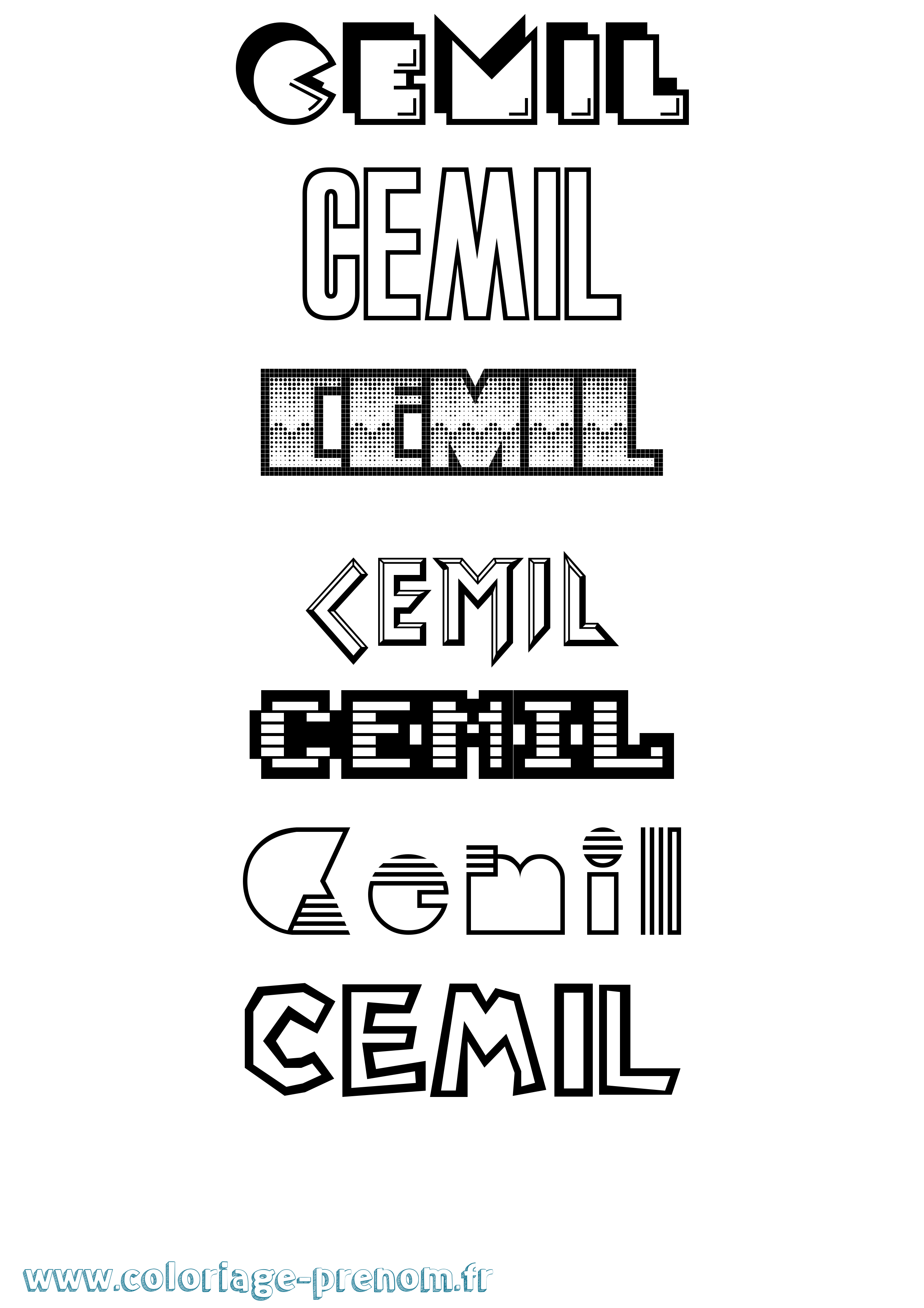 Coloriage Cemil Jeux Vidéos Coloriage prénom Cemil Jeux Vidéos