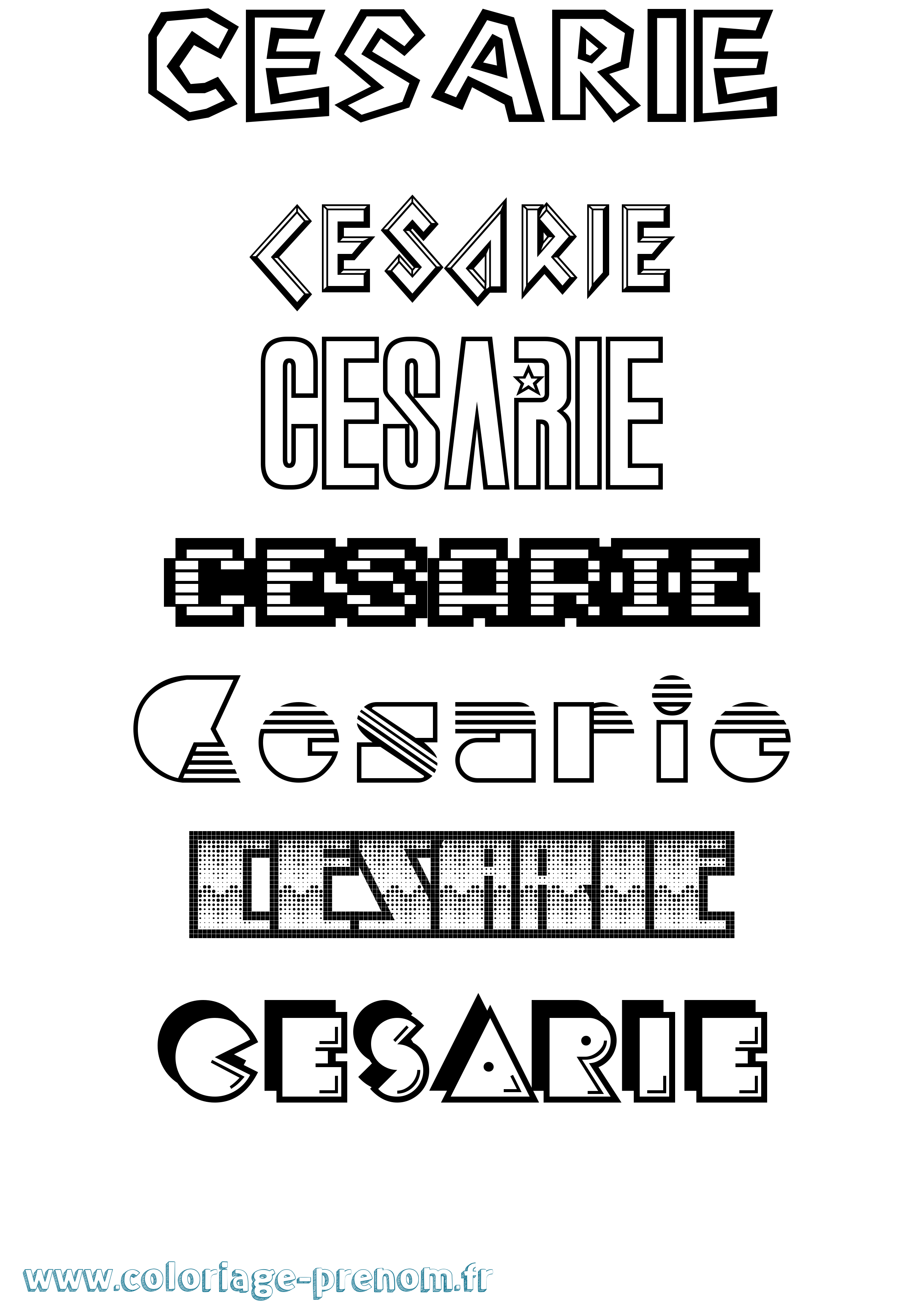 Coloriage Cesarie Jeux Vidéos Coloriage prénom Cesarie Jeux Vidéos