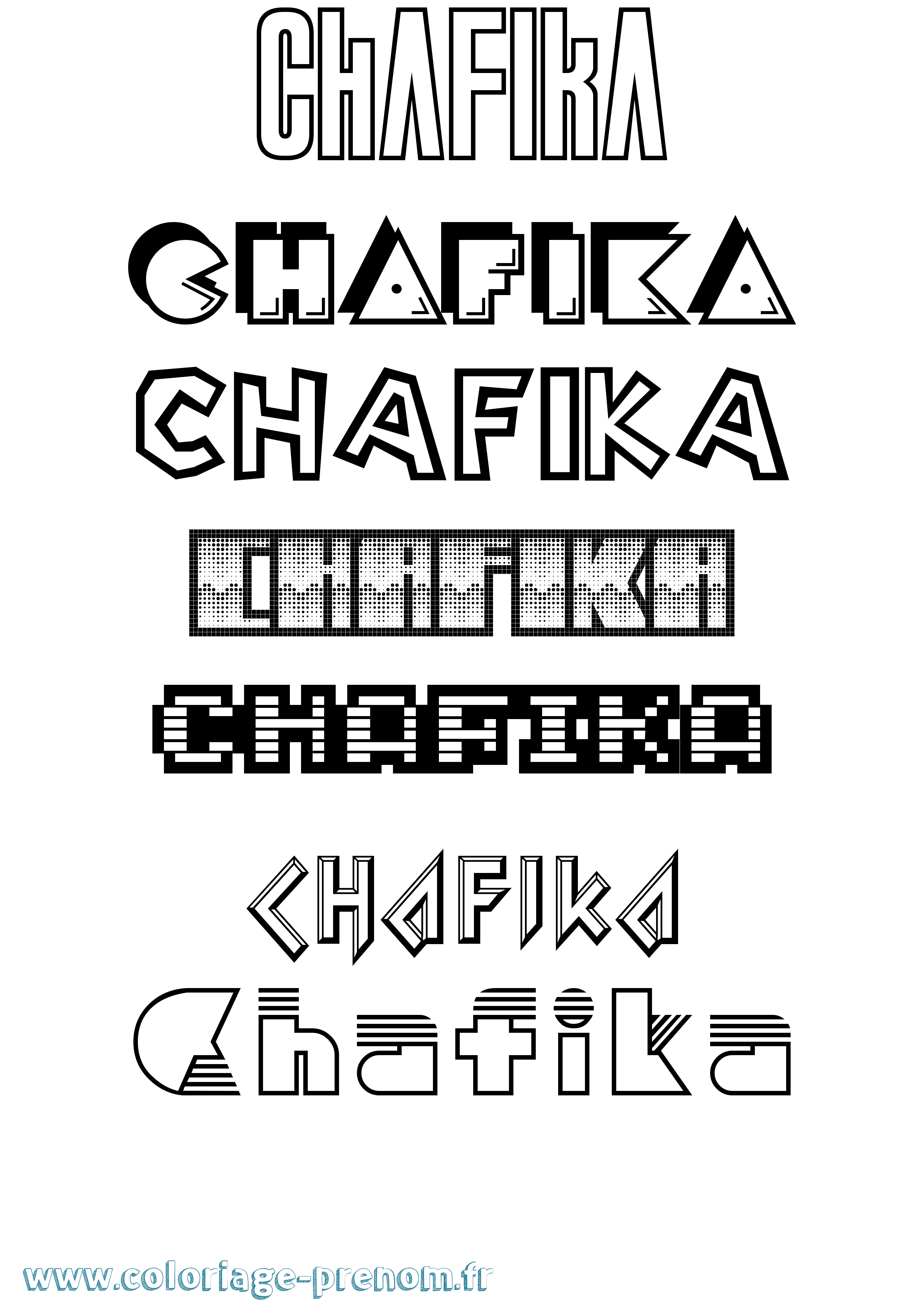 Coloriage Chafika Jeux Vidéos Coloriage prénom Chafika Jeux Vidéos