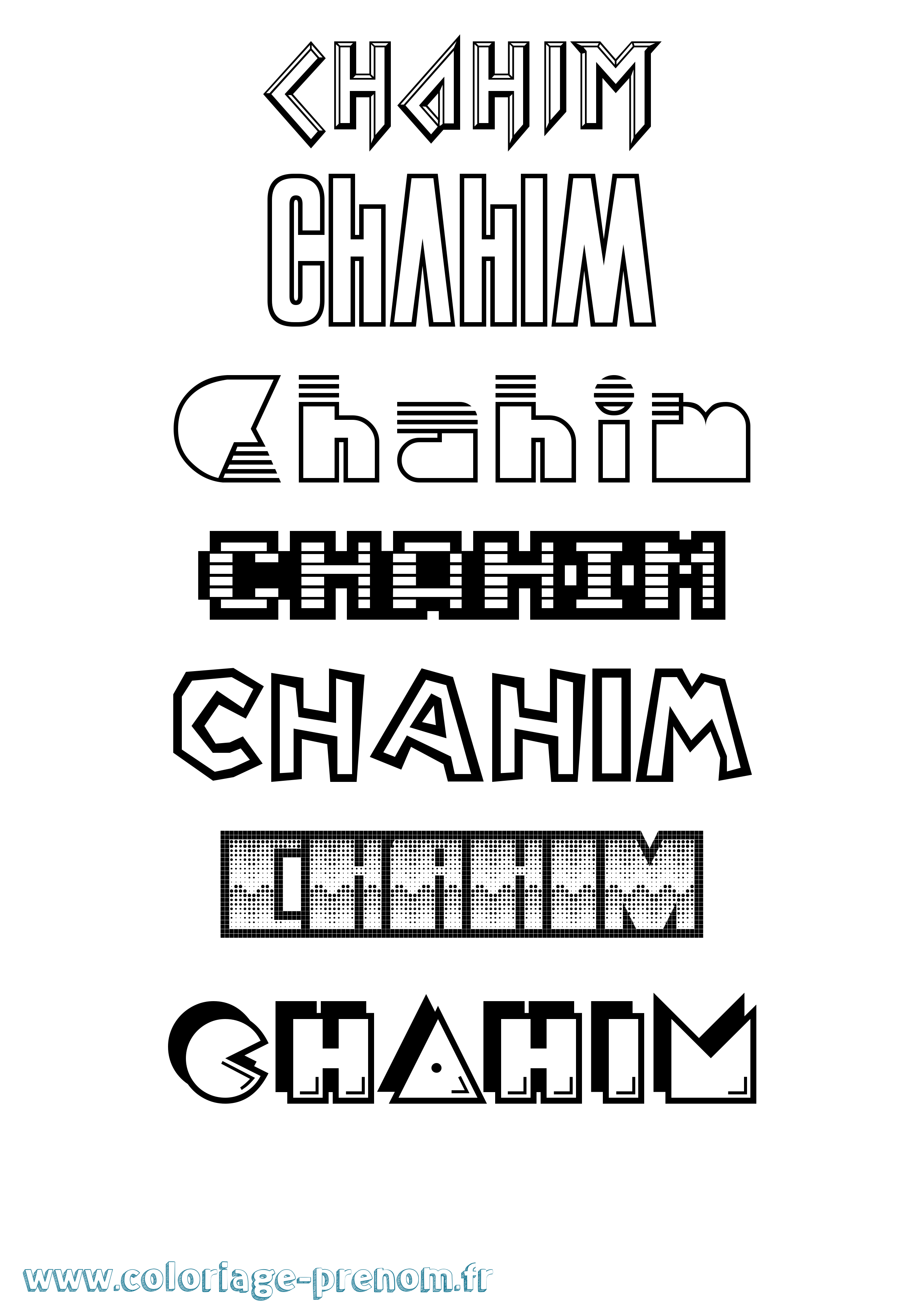 Coloriage Chahim Jeux Vidéos Coloriage prénom Chahim Jeux Vidéos