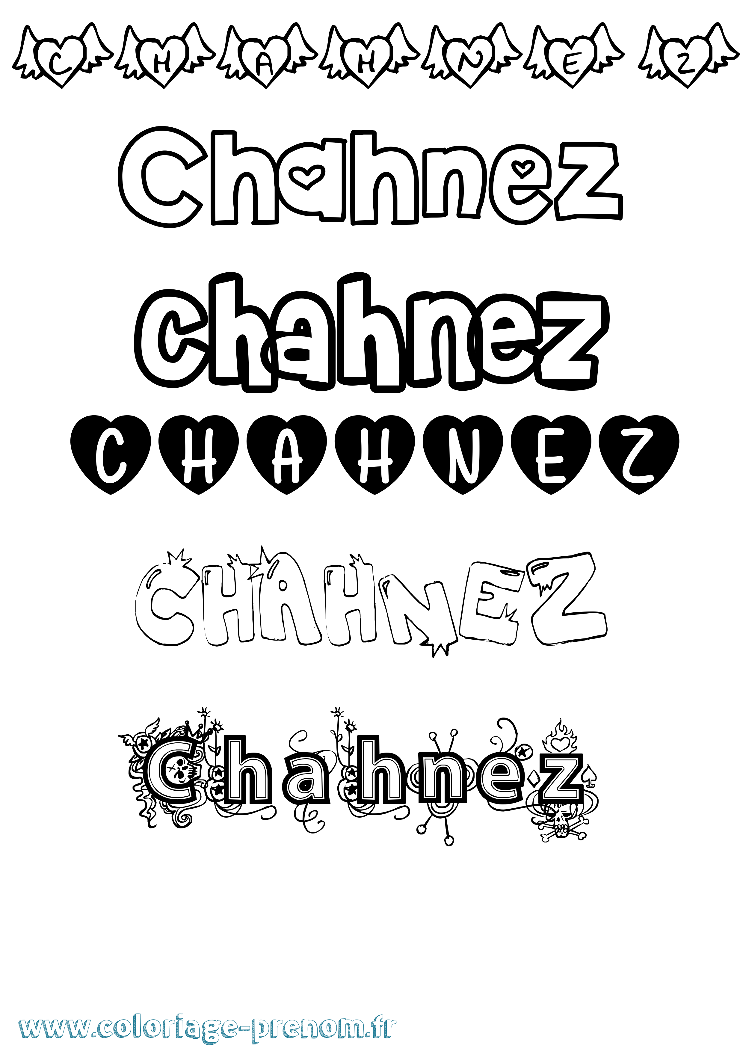Coloriage Chahnez Girly Coloriage prénom Chahnez Girly