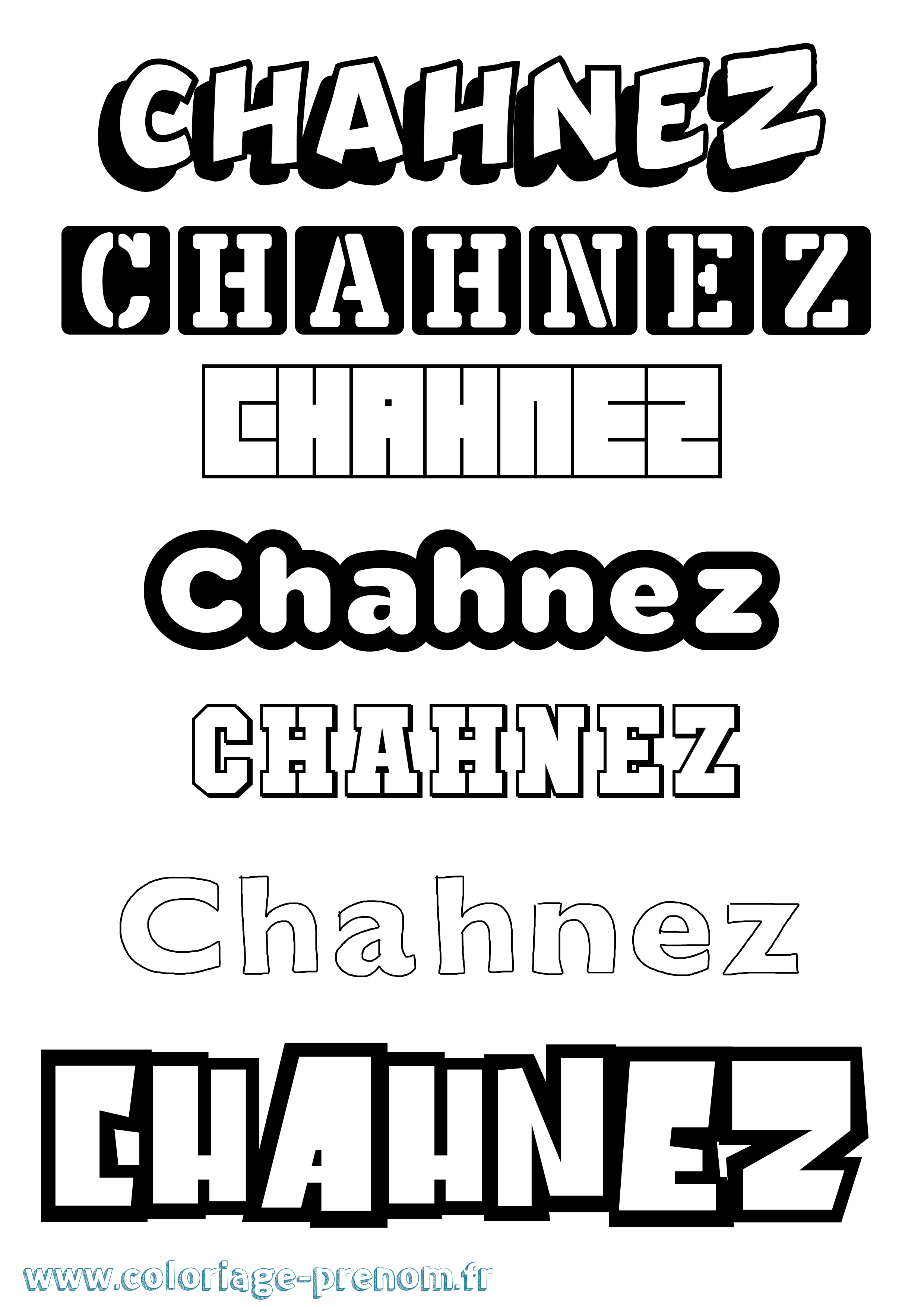 Coloriage Chahnez Simple Coloriage prénom Chahnez Simple