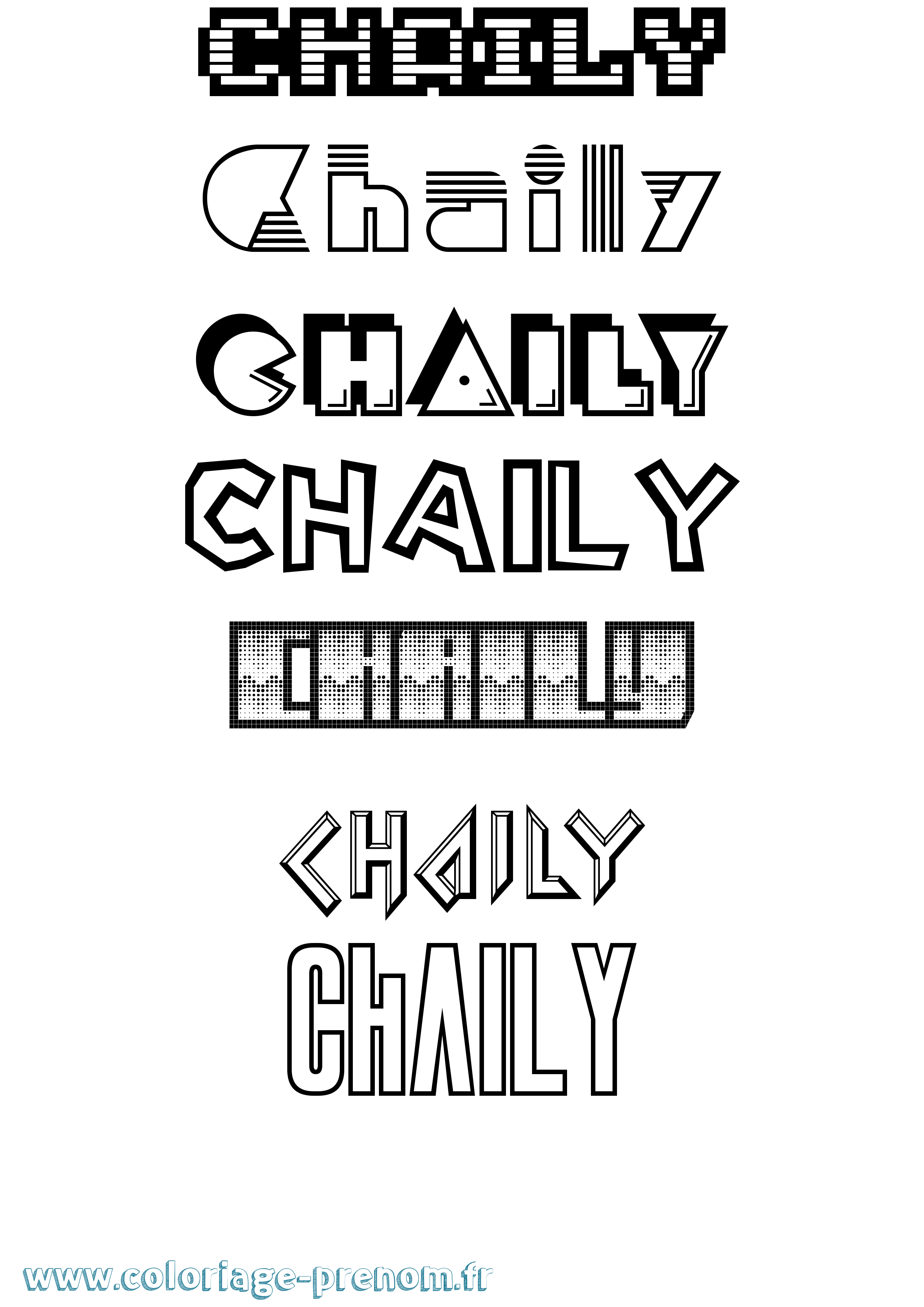 Coloriage Chaily Jeux Vidéos Coloriage prénom Chaily Jeux Vidéos