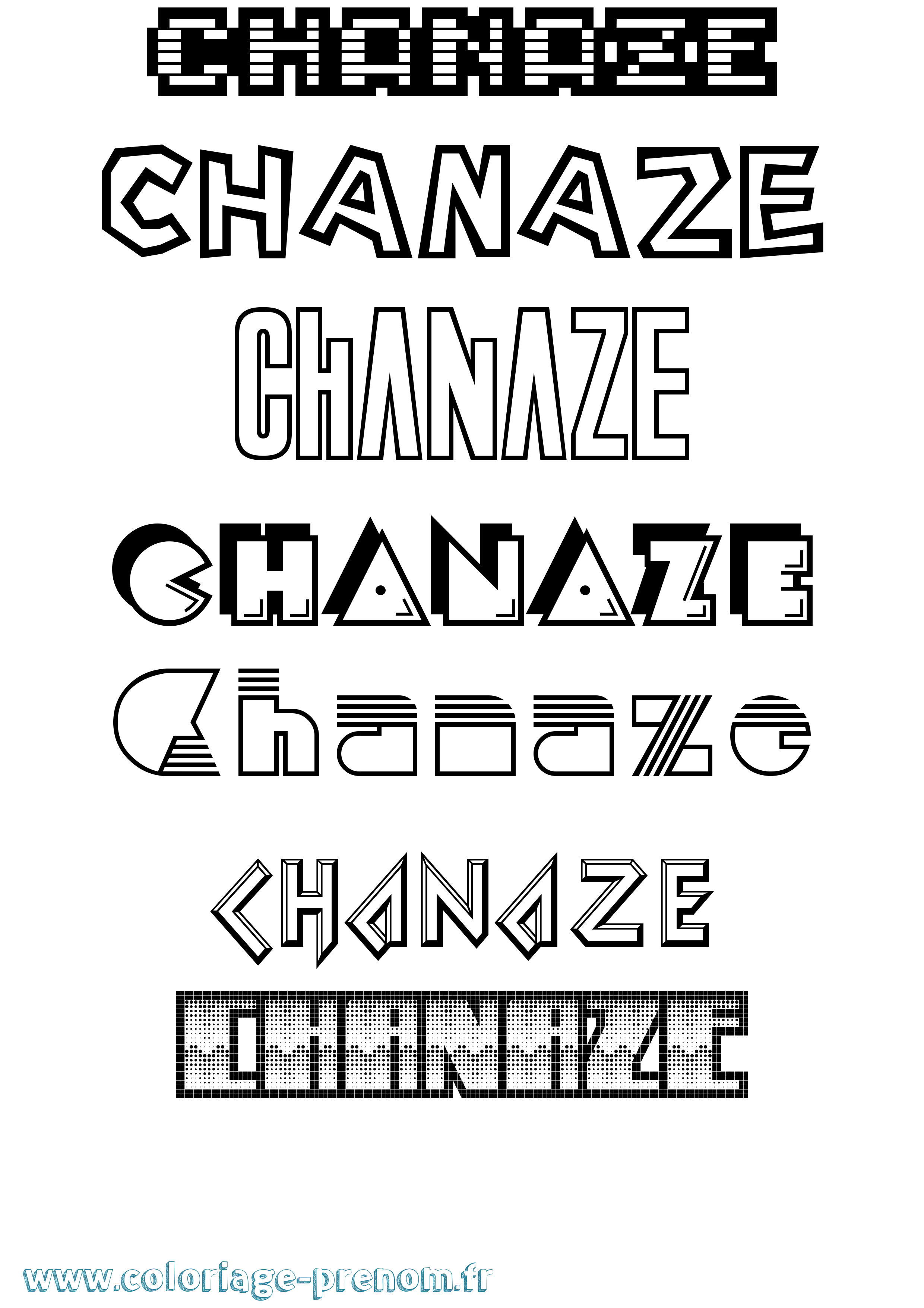 Coloriage Chanaze Jeux Vidéos Coloriage prénom Chanaze Jeux Vidéos