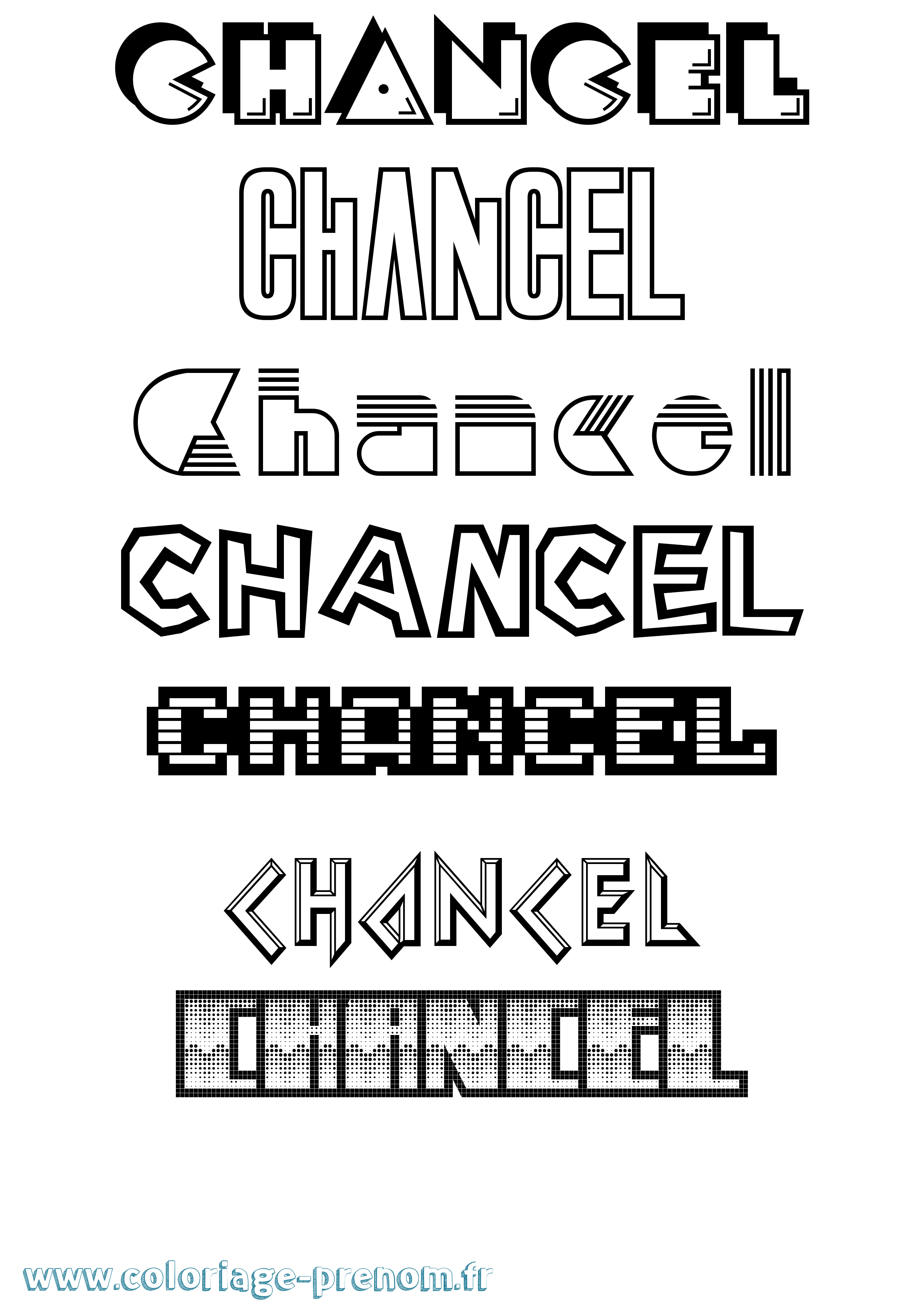 Coloriage Chancel Jeux Vidéos Coloriage prénom Chancel Jeux Vidéos