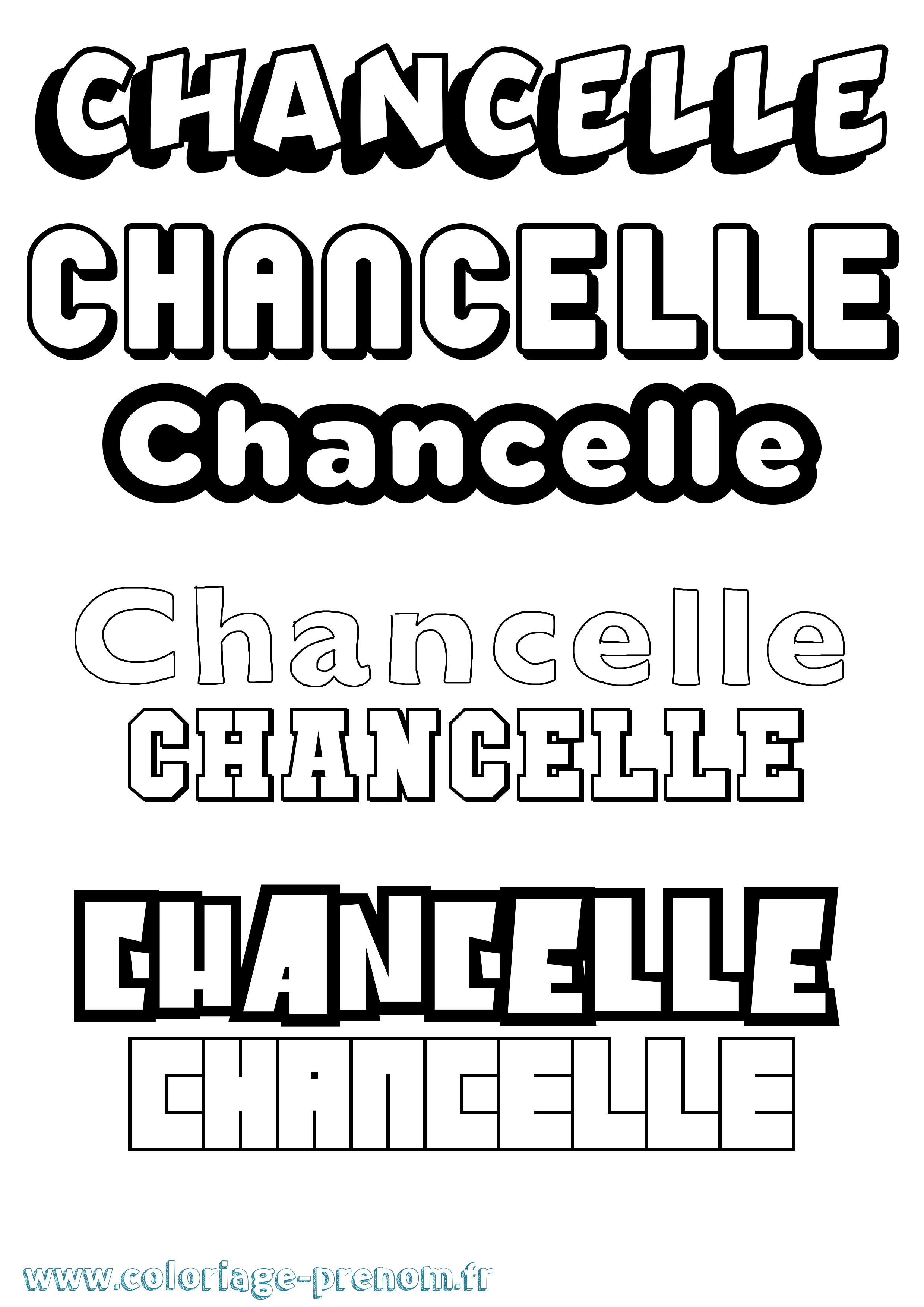 Coloriage Chancelle Simple Coloriage prénom Chancelle Simple