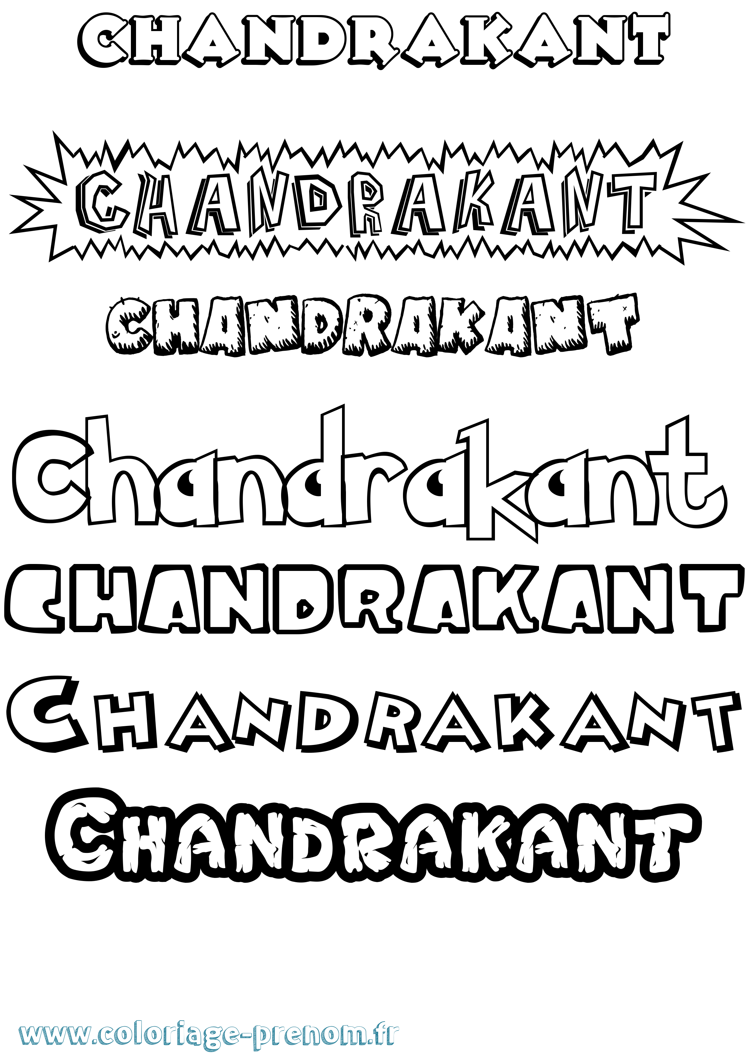 Coloriage Chandrakant Dessin Animé Coloriage prénom Chandrakant Dessin Animé