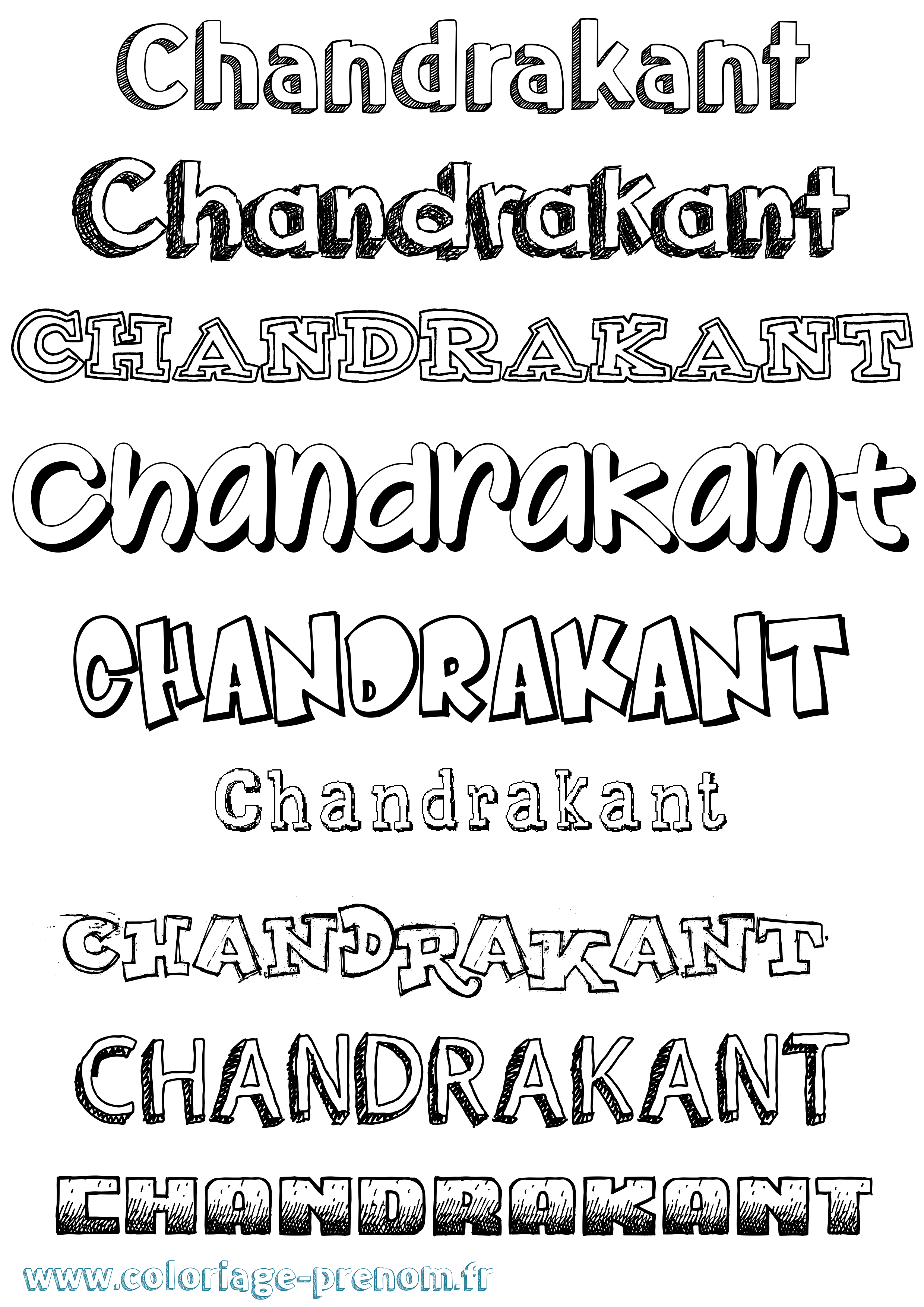 Coloriage Chandrakant Dessiné Coloriage prénom Chandrakant Dessiné