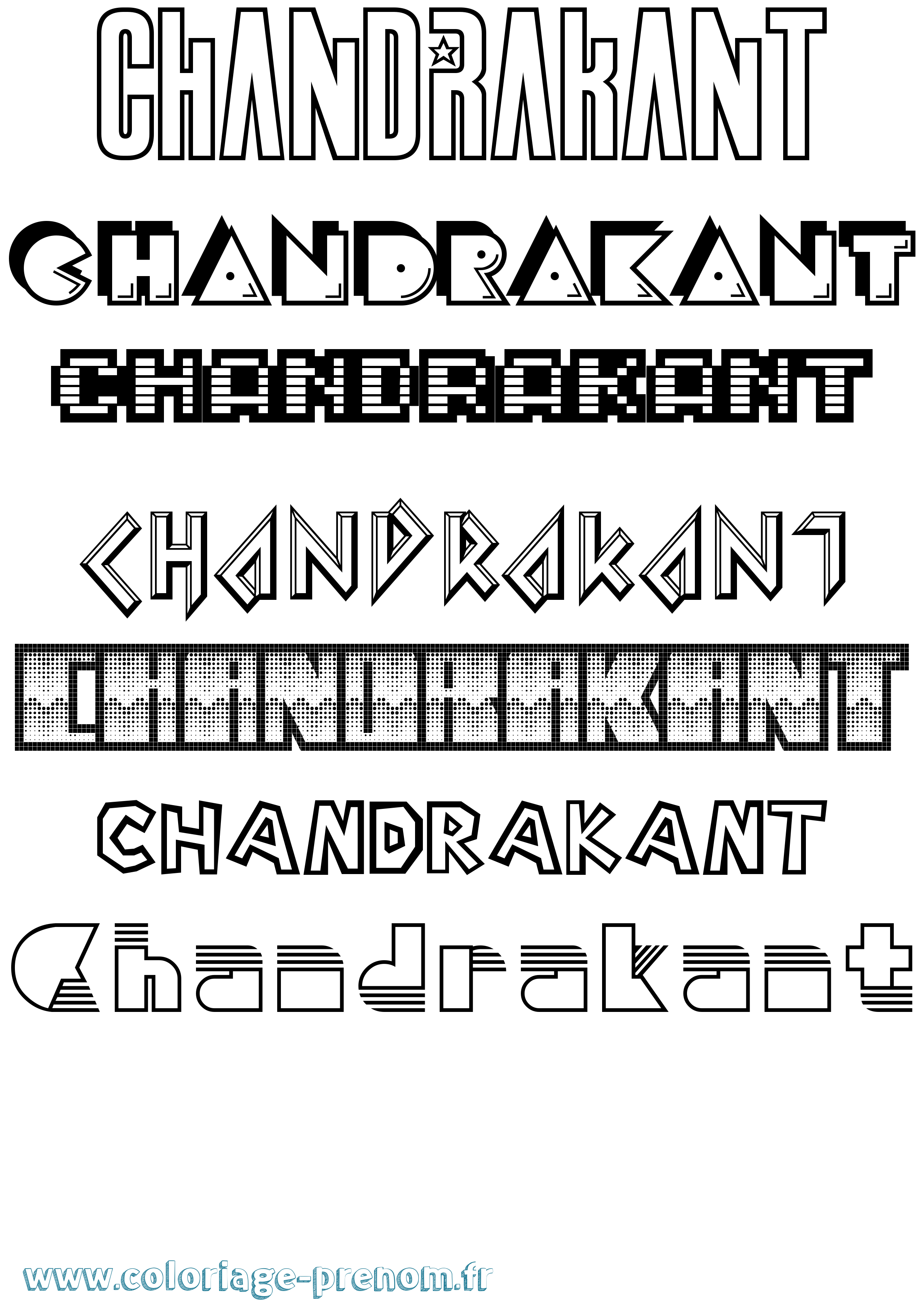 Coloriage Chandrakant Jeux Vidéos Coloriage prénom Chandrakant Jeux Vidéos