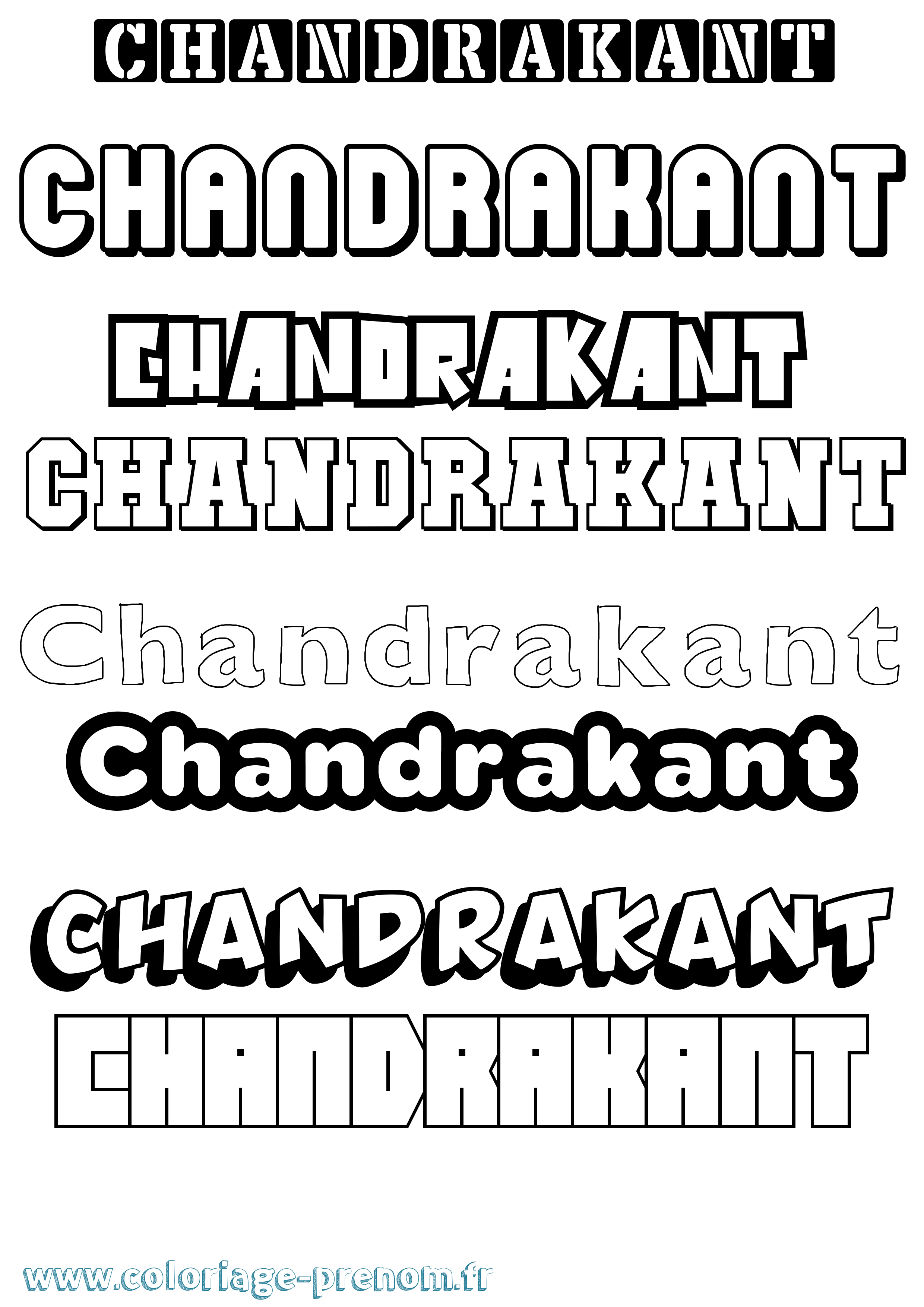 Coloriage Chandrakant Simple Coloriage prénom Chandrakant Simple